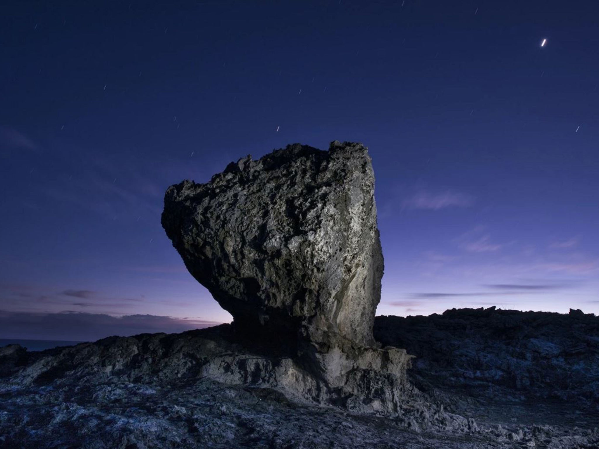 One of the mysterious boulders on the island of Eleuthera in the Bahamas