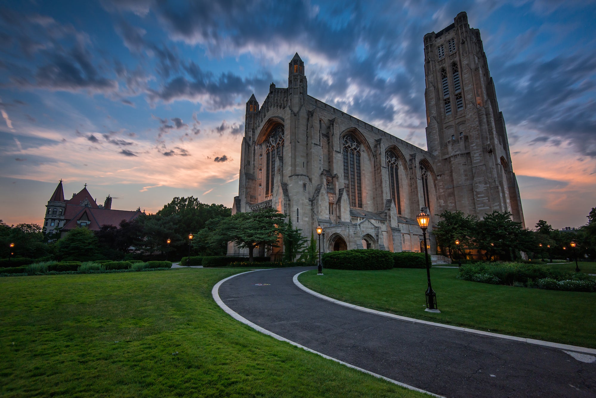 The campus of University of Chicago is shown