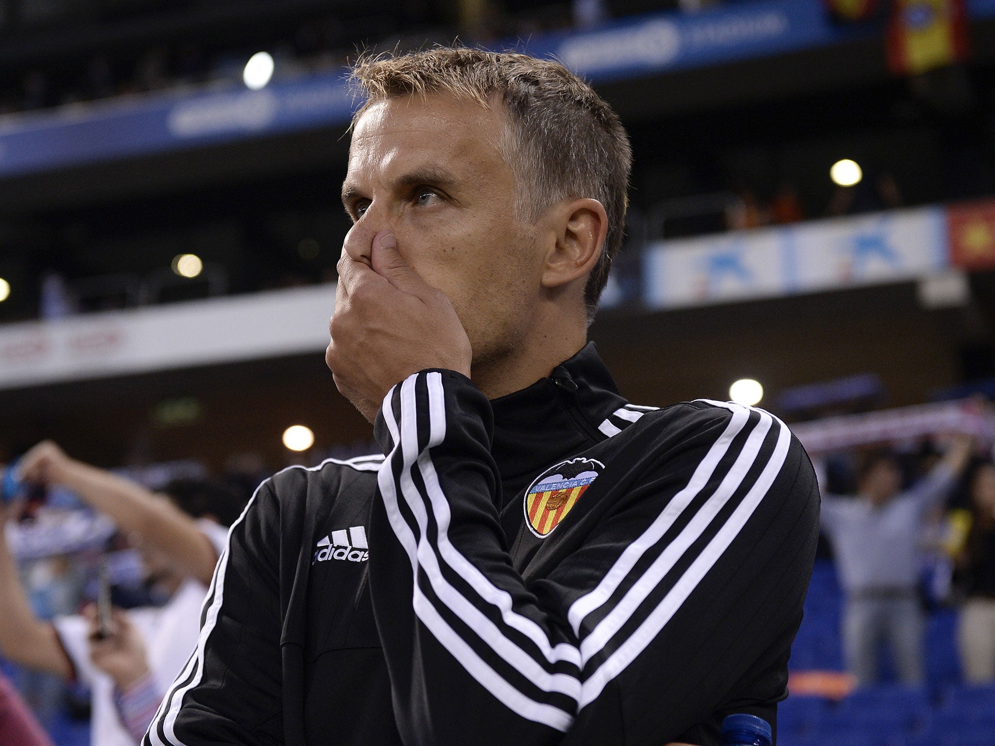 &#13;
Phil Neville joined Valencia as a coach in the summer (Getty)&#13;