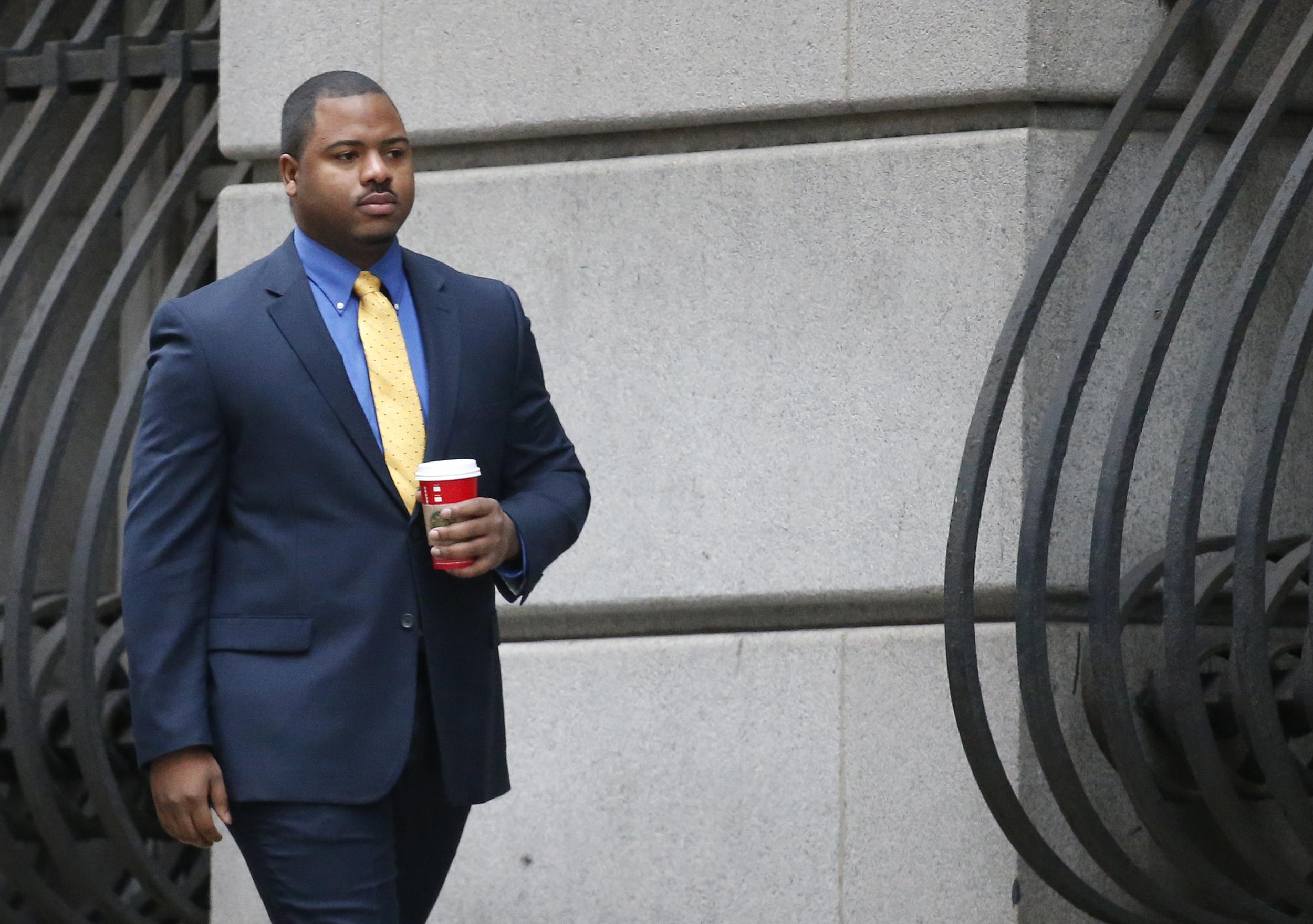 William Porter arrives at a courthouse for jury selection on Monday.