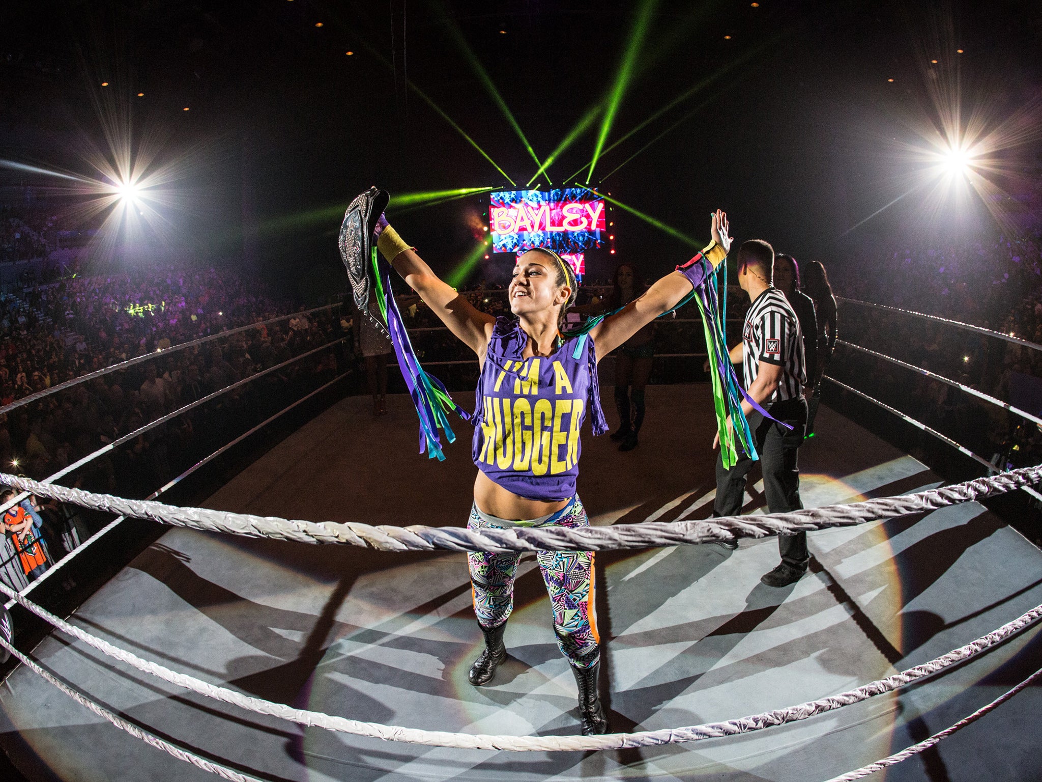 Bayley in action recently at a WWE event in Liverpool