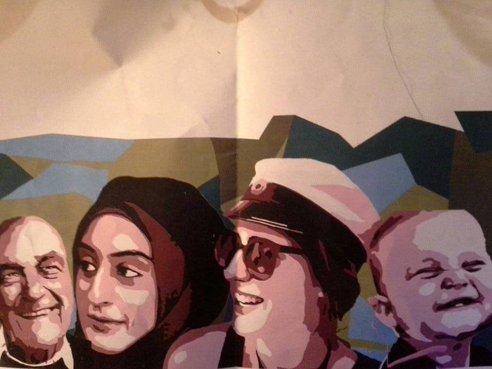 The mural included portraits of a variety of people from all walks of life