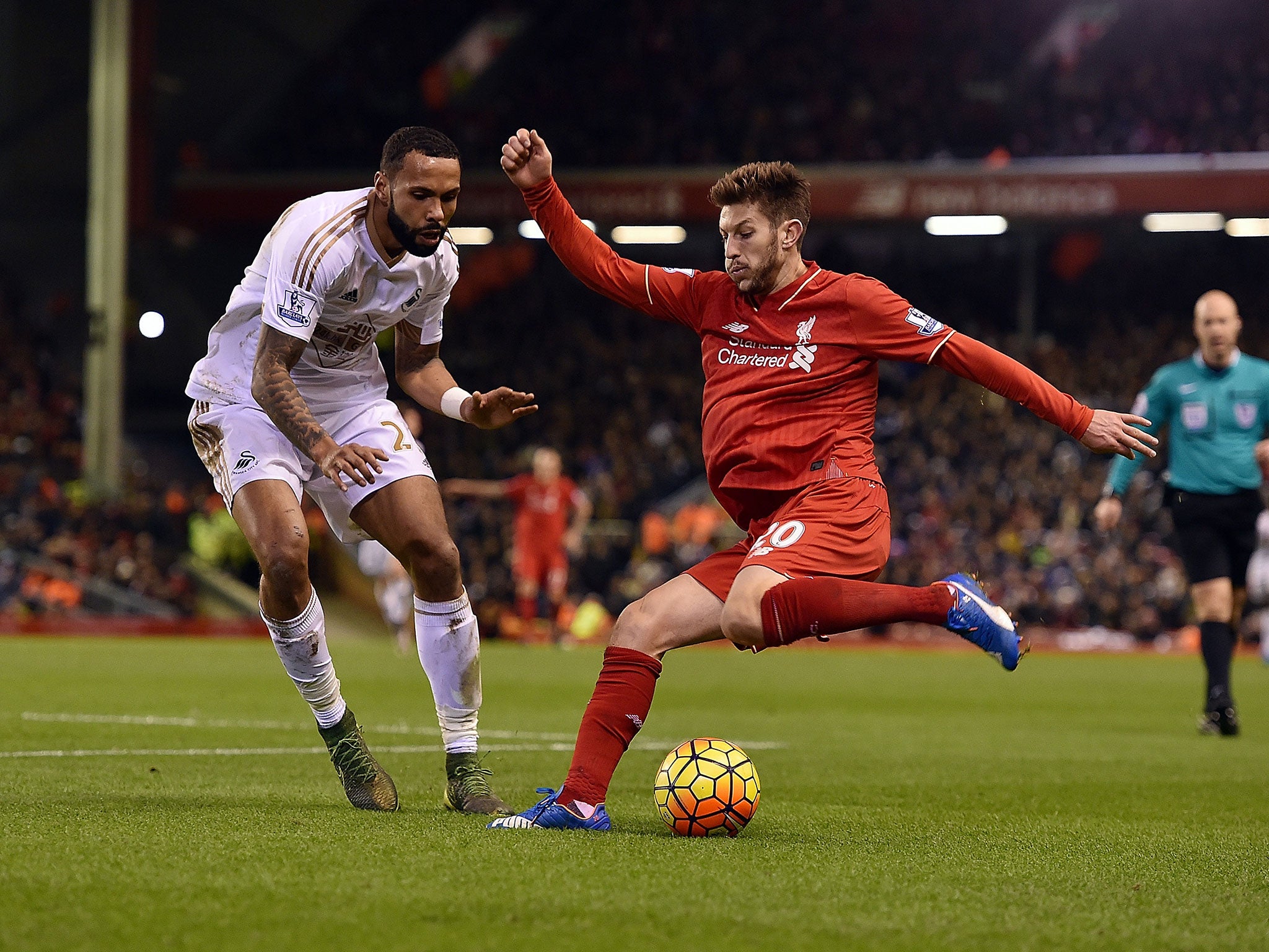 Liverpool midfielder Adam Lallana will face him former club Southampton