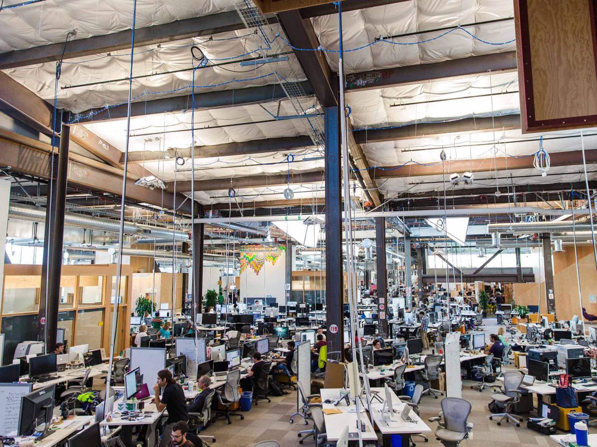 No obstacles: Facebook's headquarters in Menlo Park, California