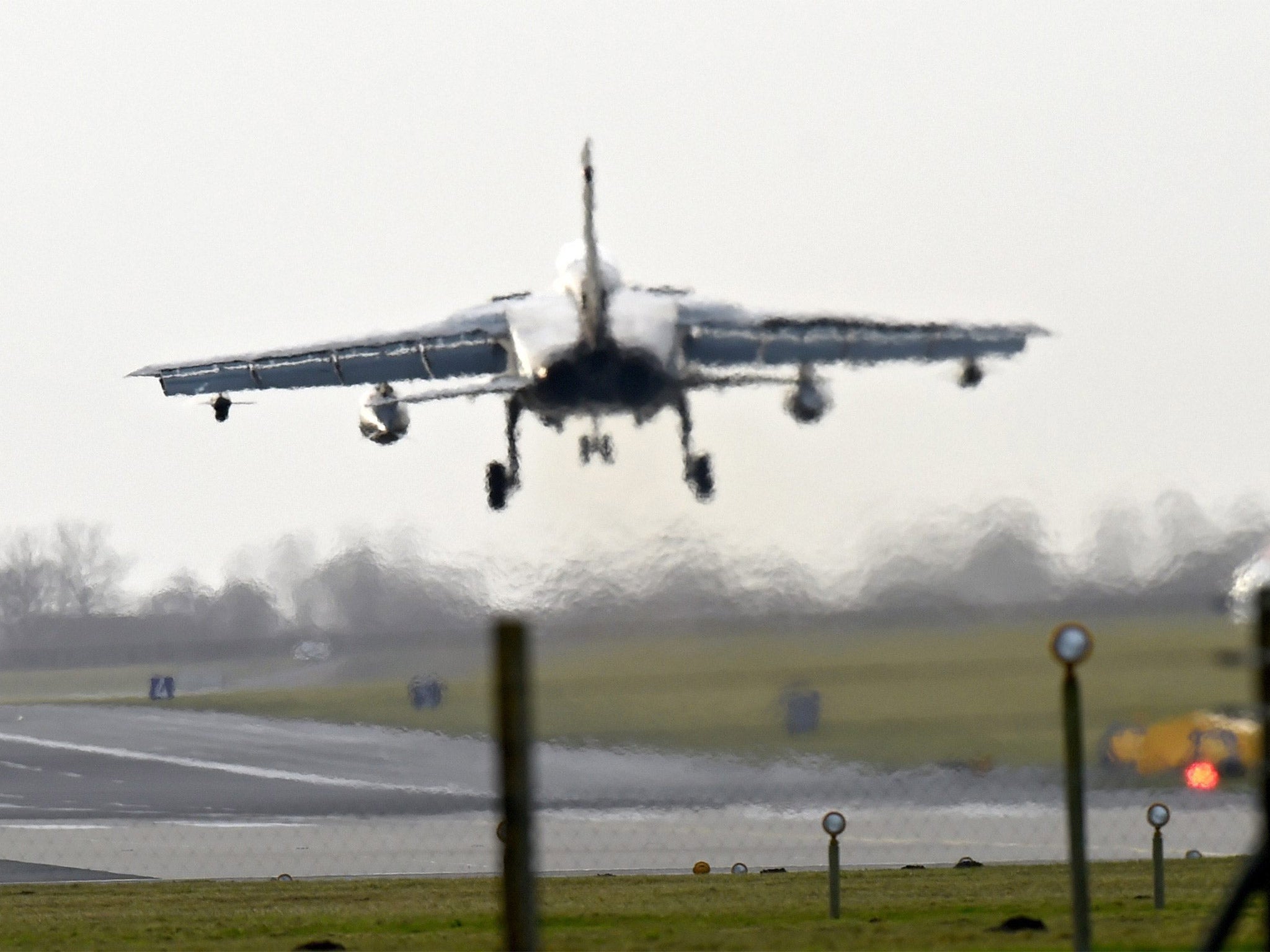 A German Tornado combat aircraft of at an air base in Jagel. Germany has approved plans to assist in the air strikes against the Isis