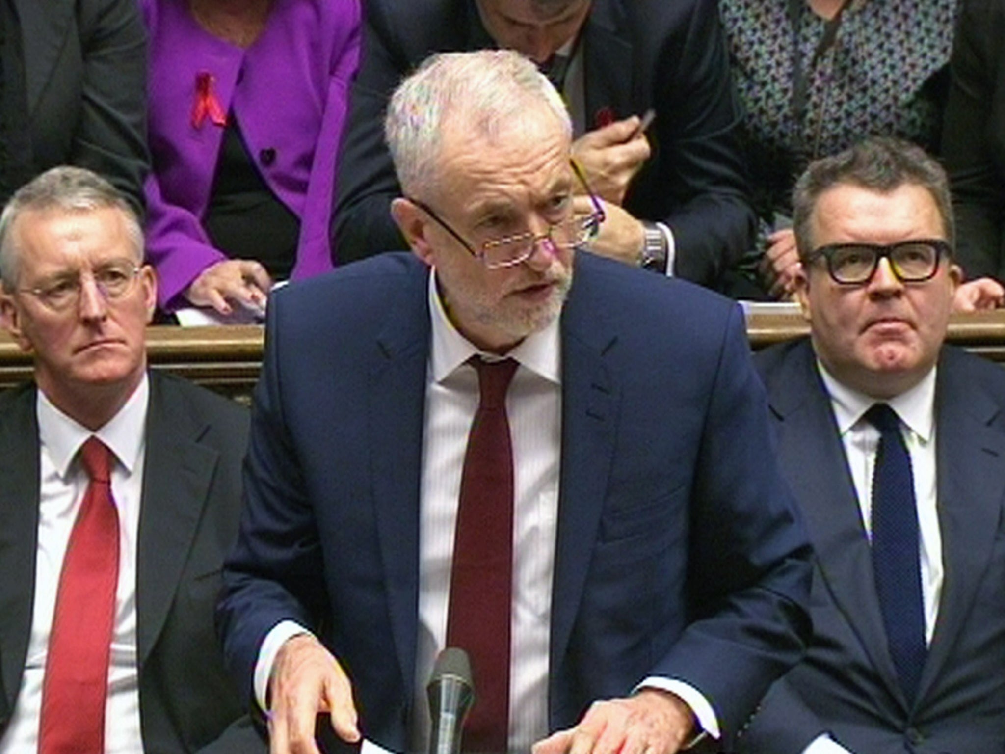 Jeremy Corbyn speaks during the debate in the House of Commons on extending the bombing campaign against Islamic State to Syria