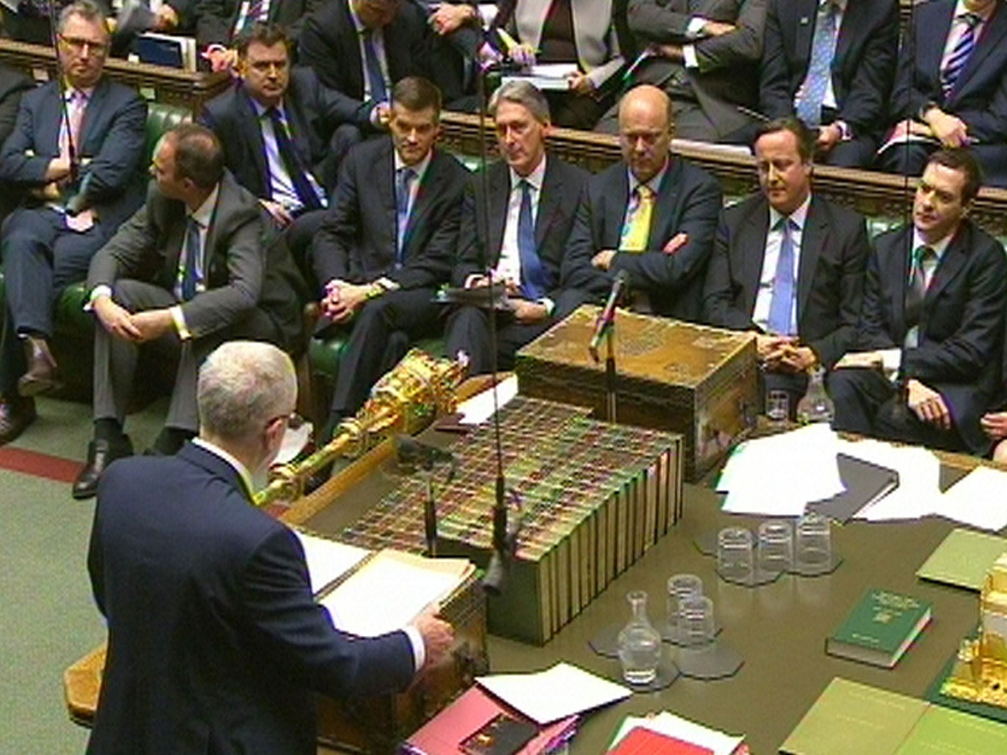 Labour Party leader Jeremy Corbyn speaking during the debate in the House of Commons on extending the bombing campaign against Islamic State to Syria