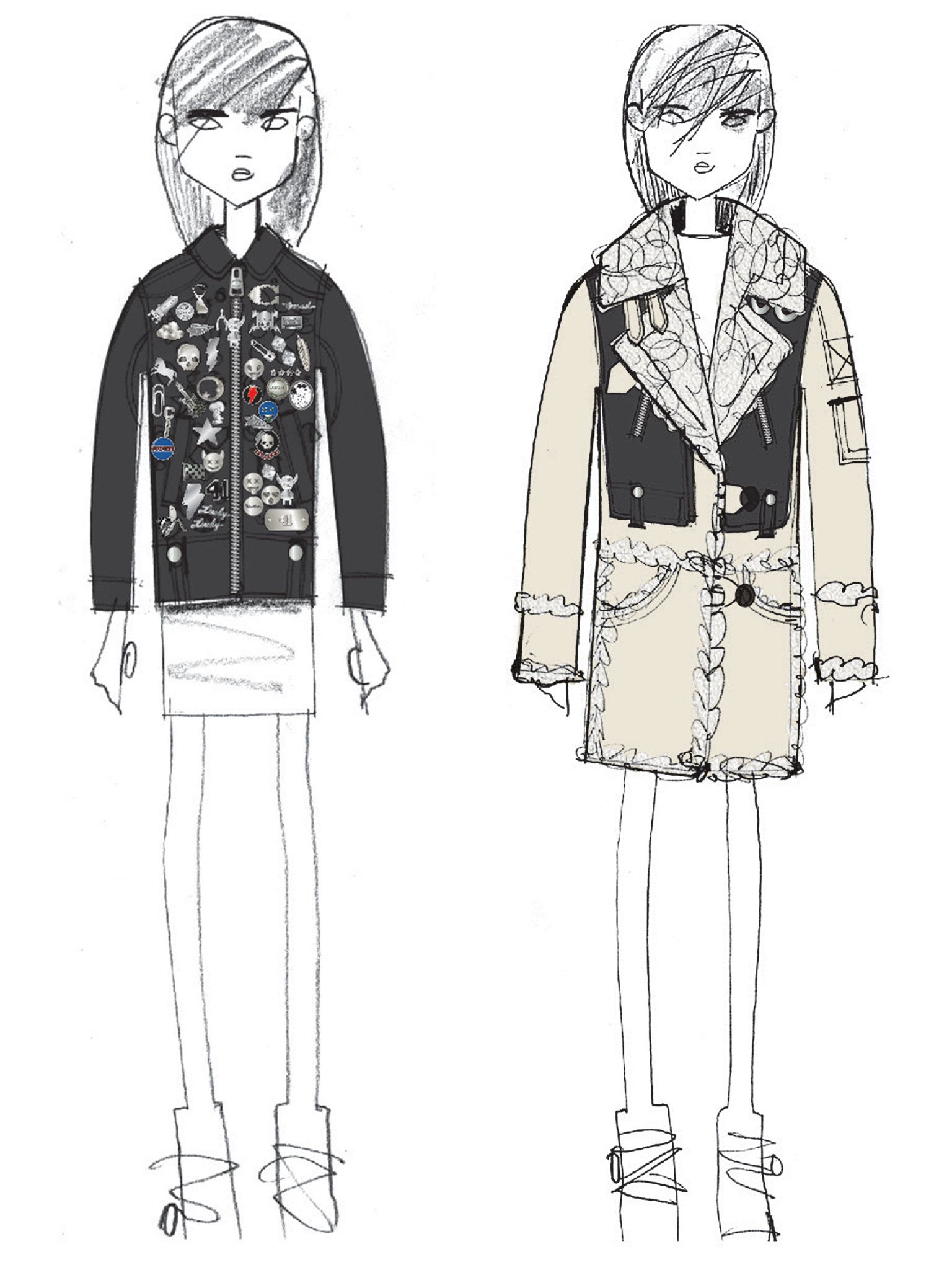 Two of Vevers’ designs for Coach's spring/summer 2016 collection