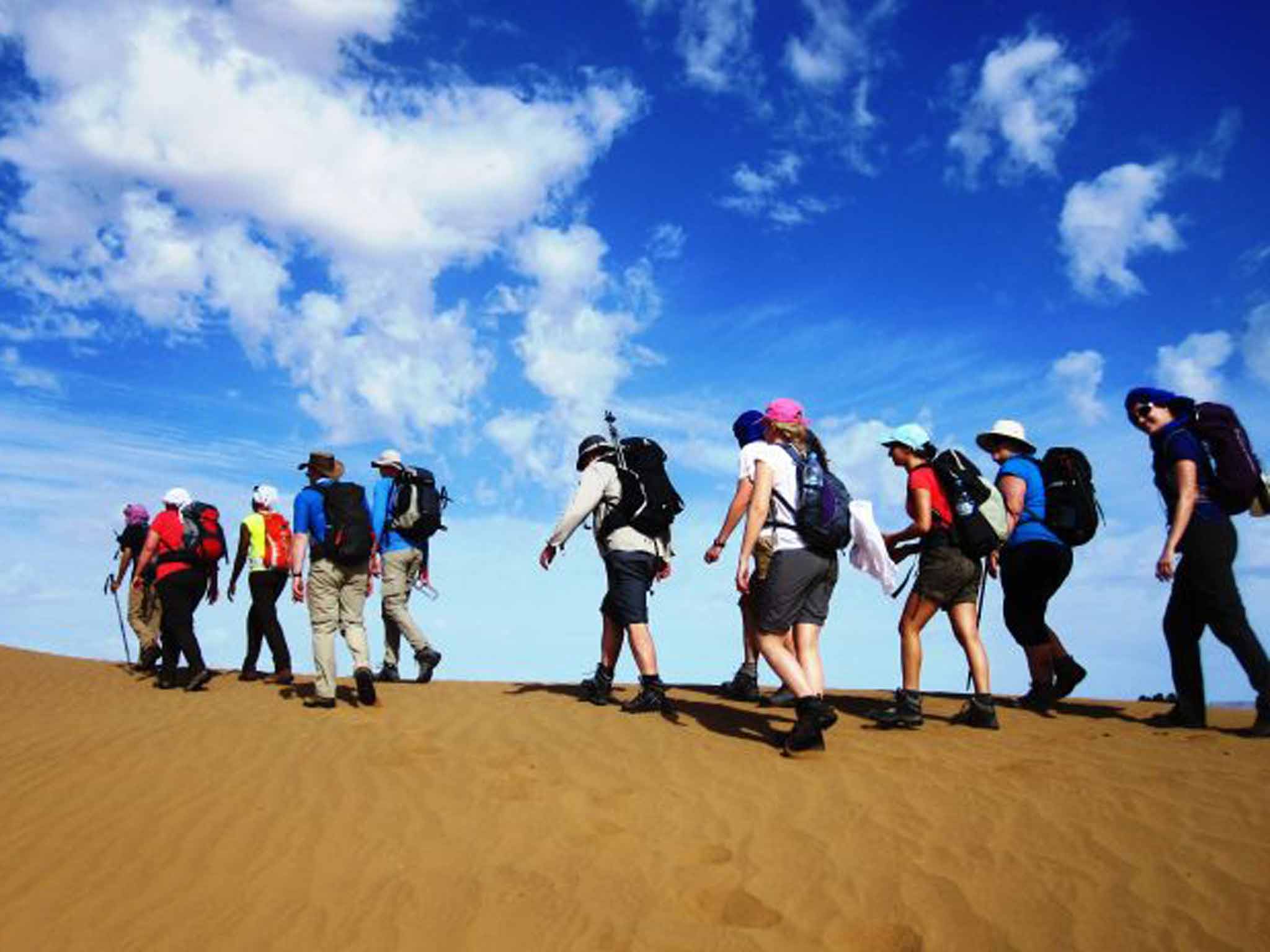 Hike across the sands