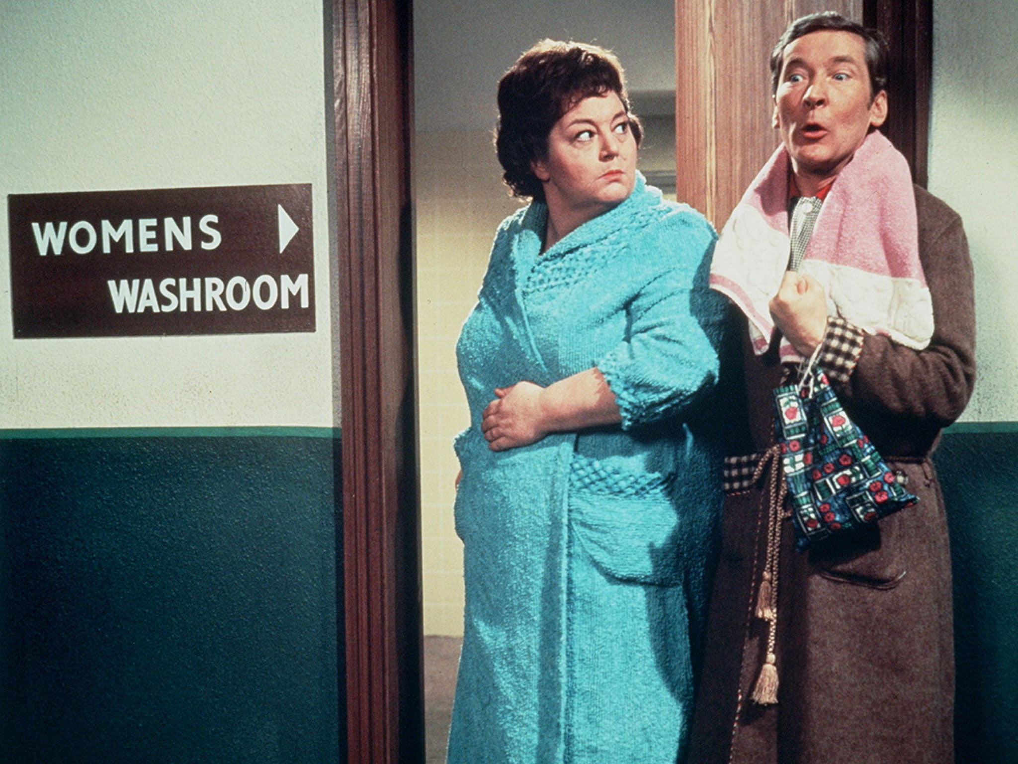 Kenneth Williams in ‘Carry on Camping’ with Hattie Jacques