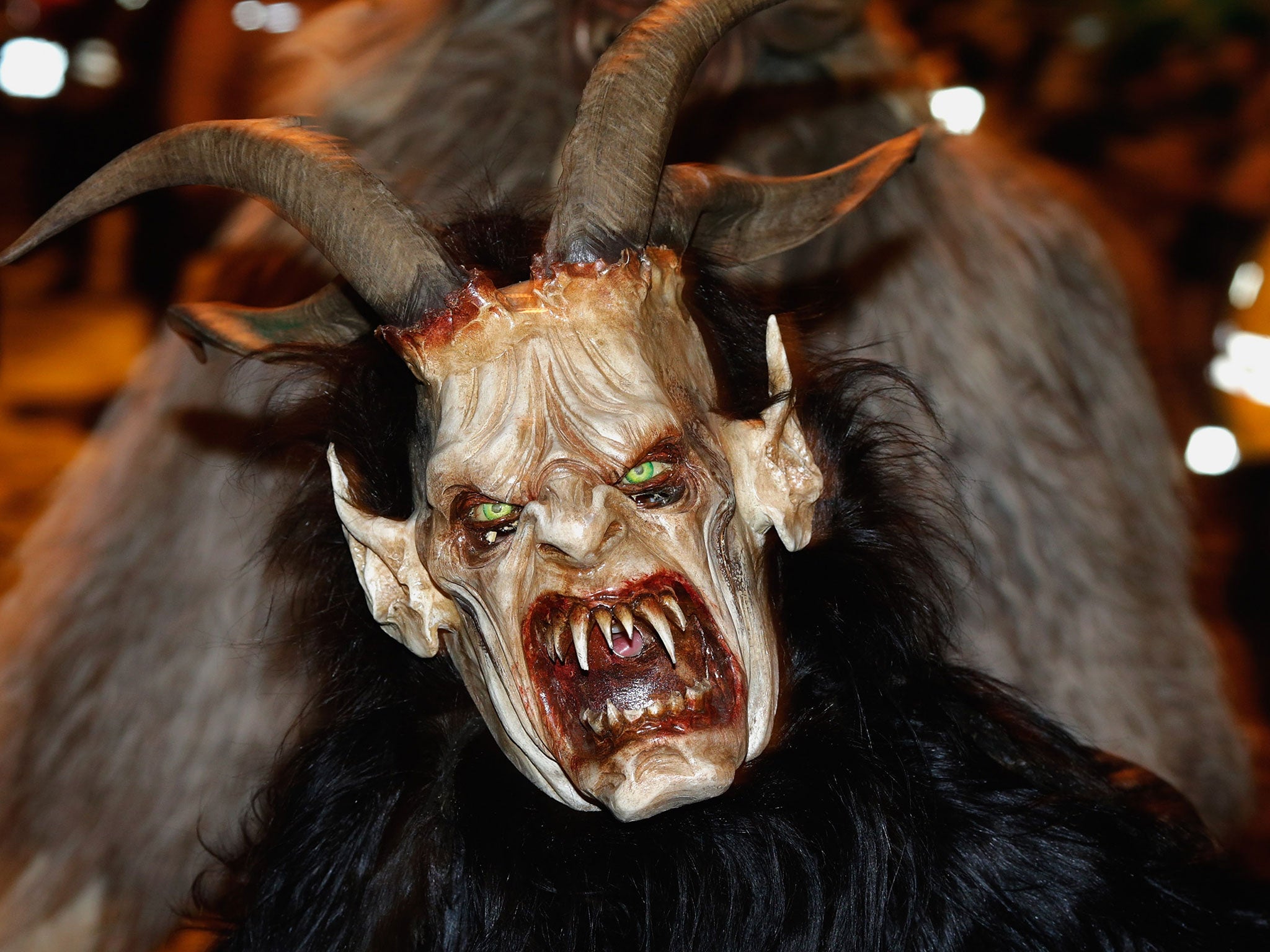 No escape: the Krampus will chase children down with his ‘ruten’, a small bundle of sticks, ideal for whipping