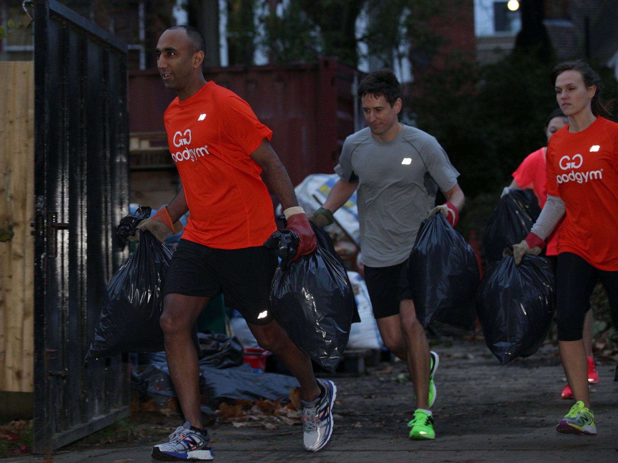 Fit for something: members of the GoodGym at work on their community projects