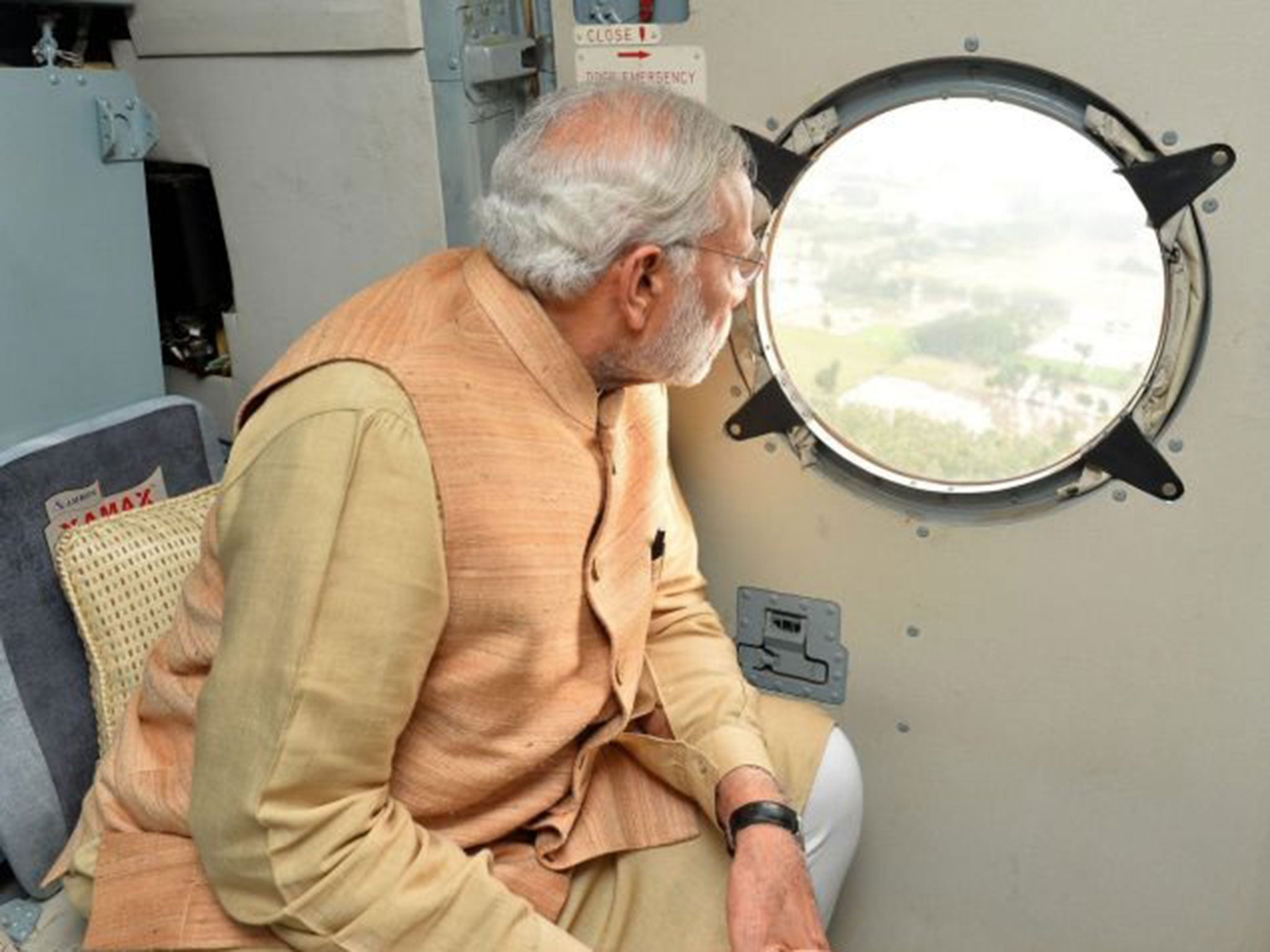 This version of the photo was published on Mr Modi's personal Twitter account