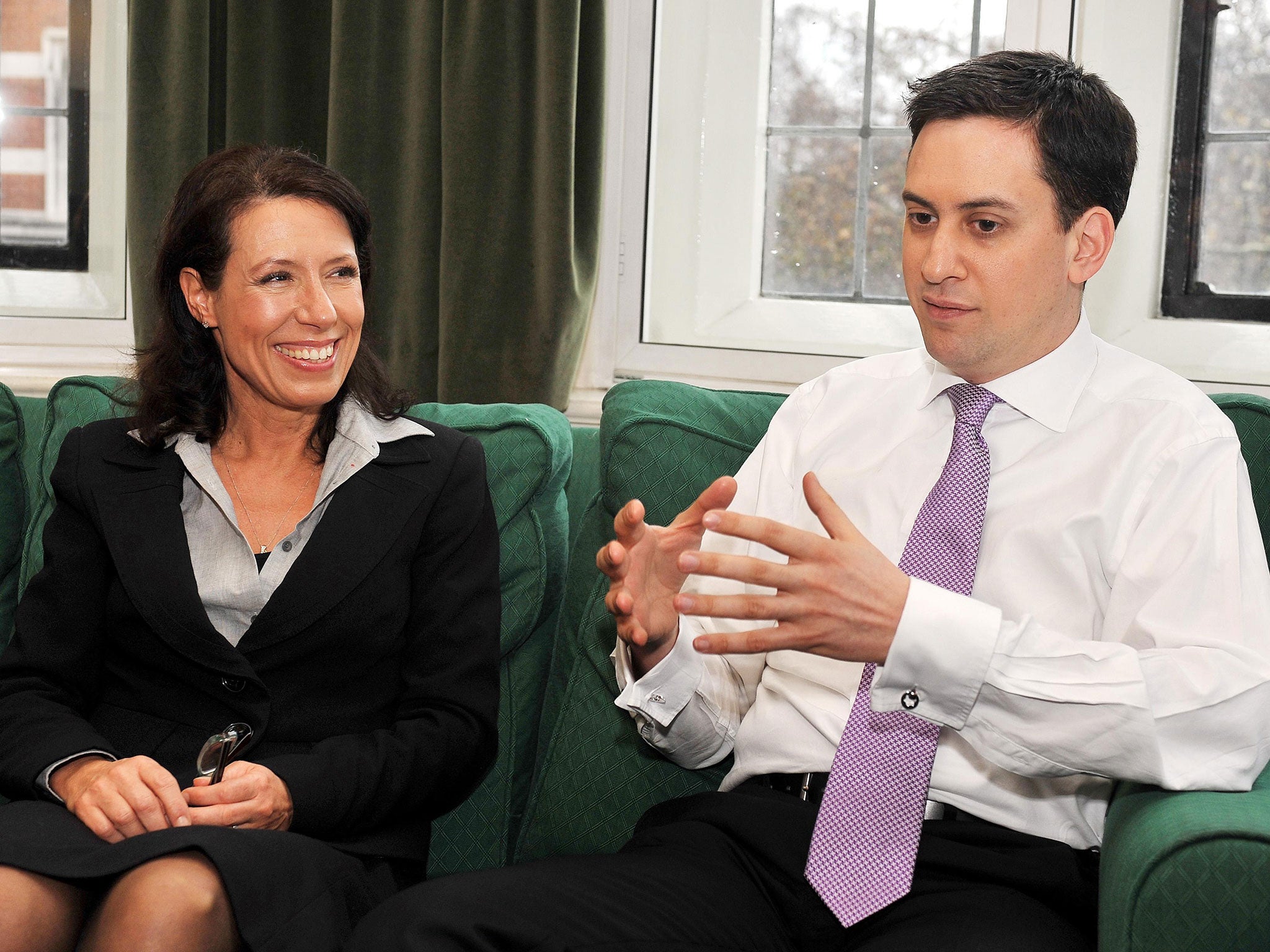 January 2011: Ed Miliband welcomes Debbie Abrahams to the House of Commons.
