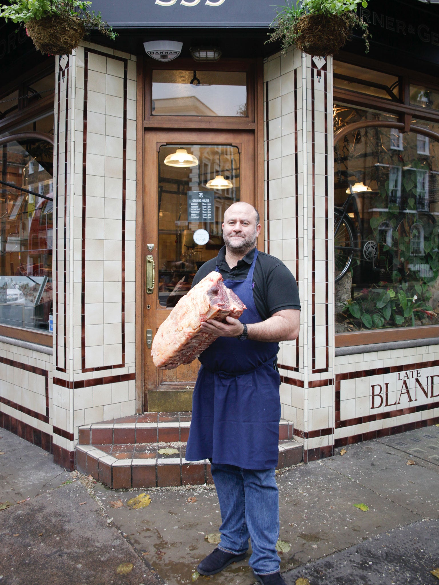 Richard outside his London butchery Turner & George