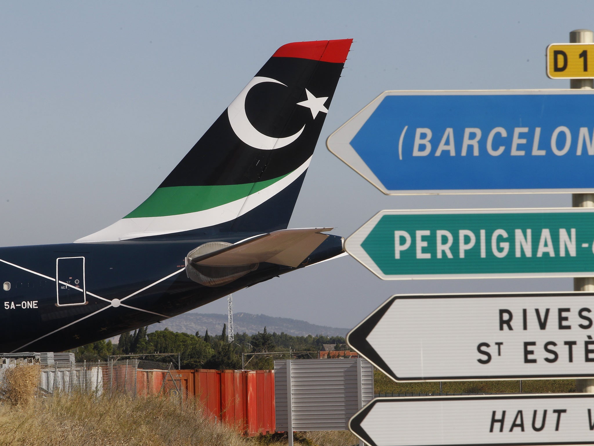 The Airbus A340 at Perpignan-Rivesaltes airport