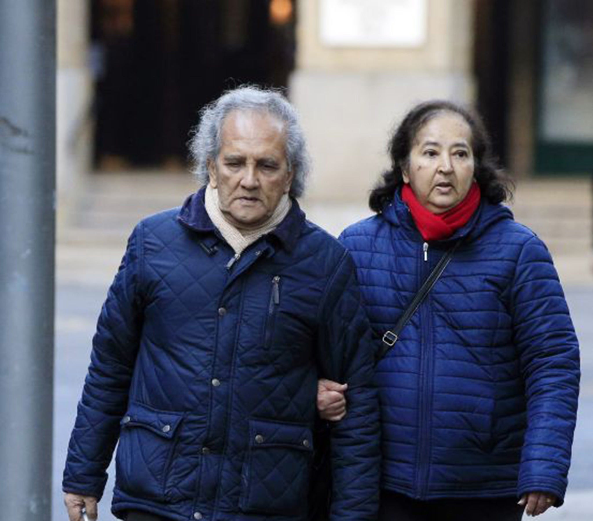 Aravindan Balakrishnan, above, on his way to court and right in the 1970s