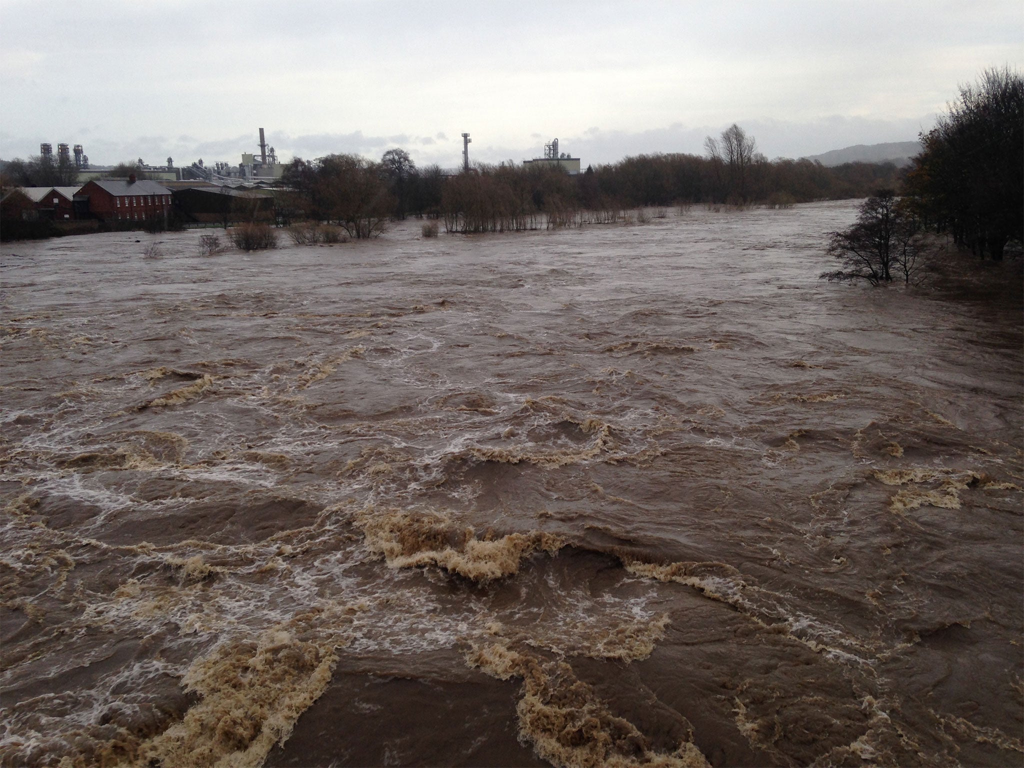 Flooding in Hexham, Northumberland