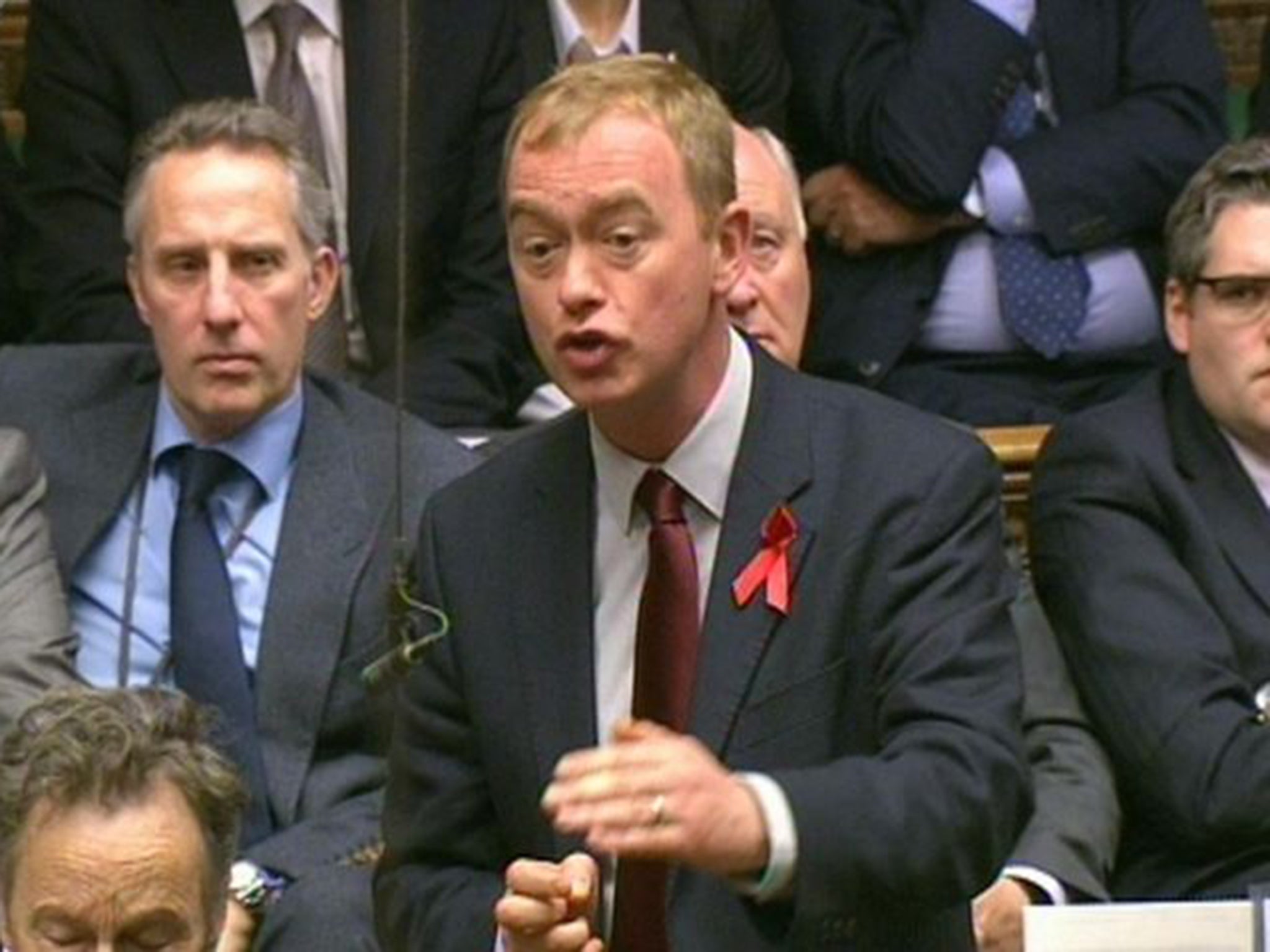 Tim Farron speaking in the Commons on air strikes in Syria