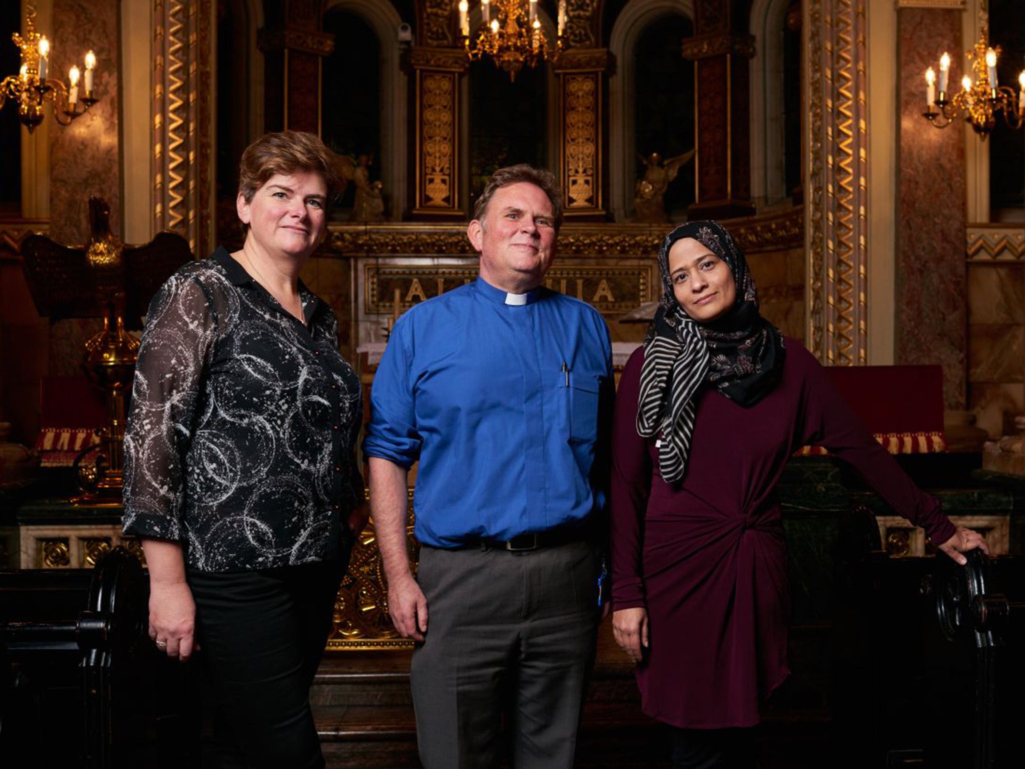 From left: Rachel Heathfield, Jim Linthicum and Romana Kazmi