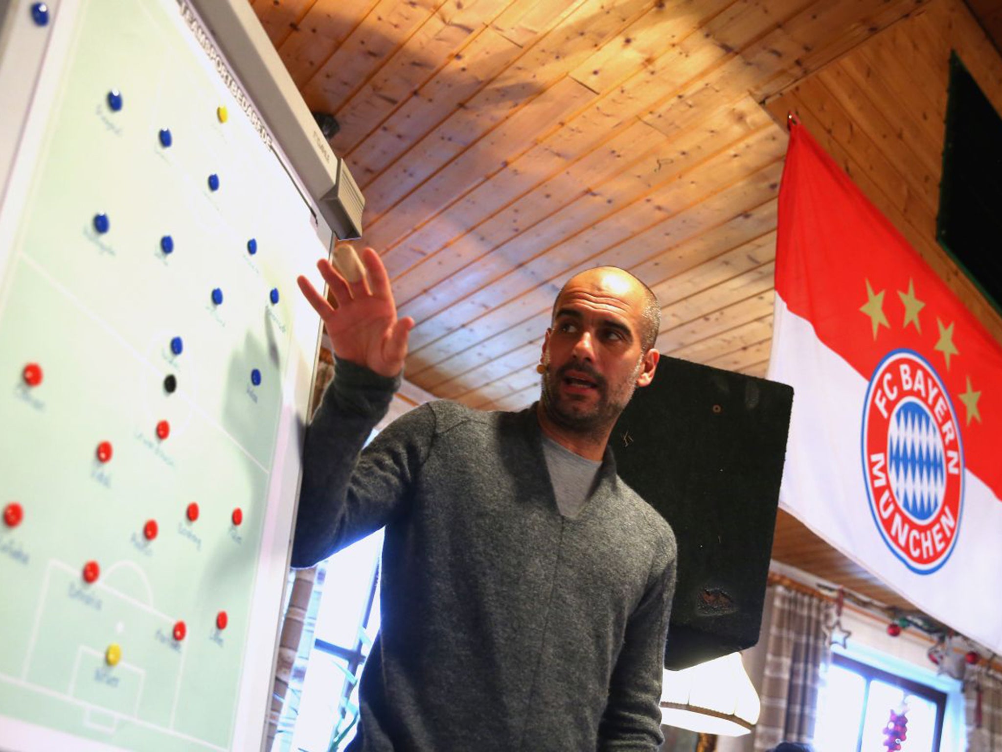 Pep Guardiola gets his tactics across at Bayern Munich