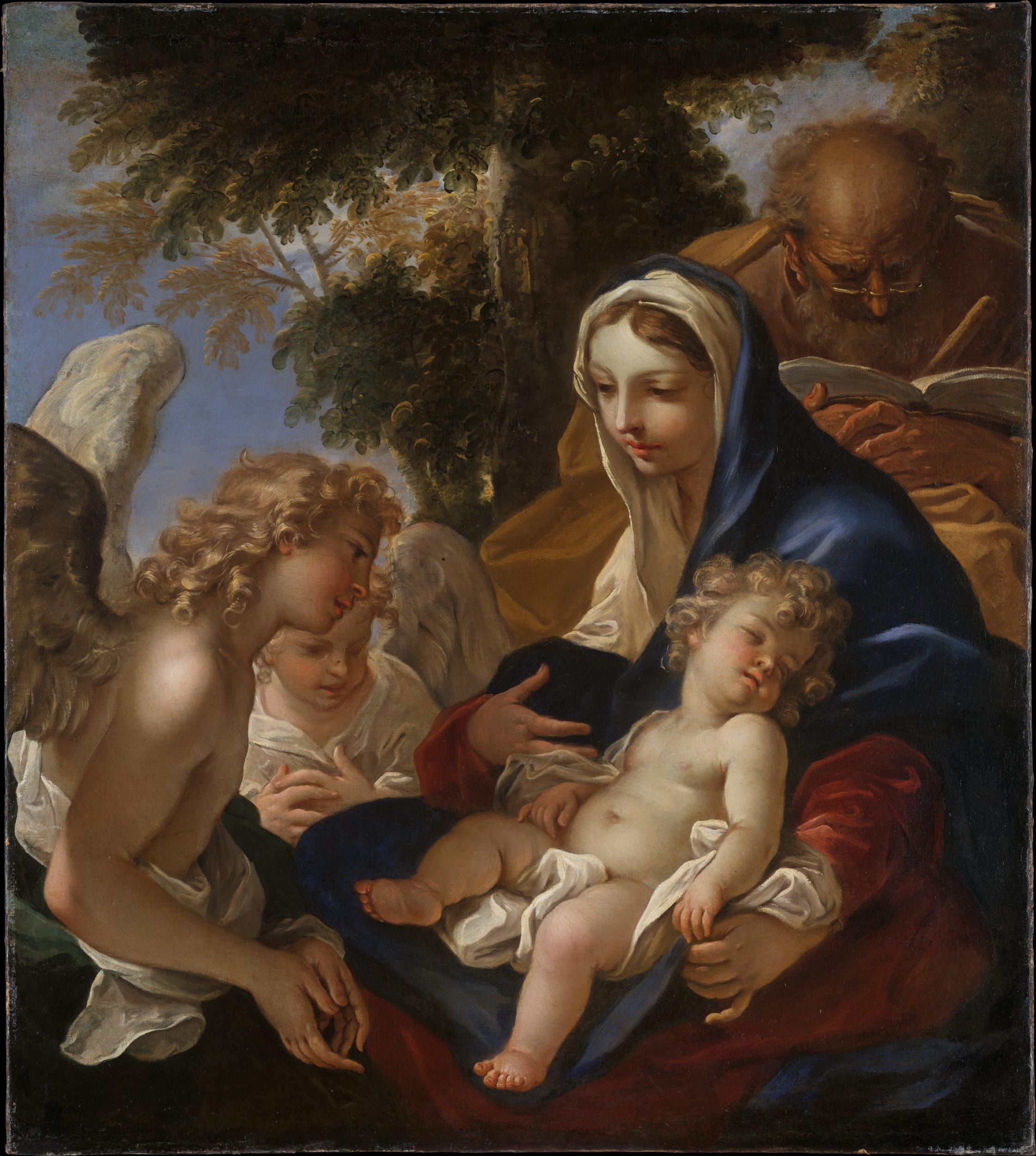 'The Holy Family with Angels' by Sebastiano Ricci