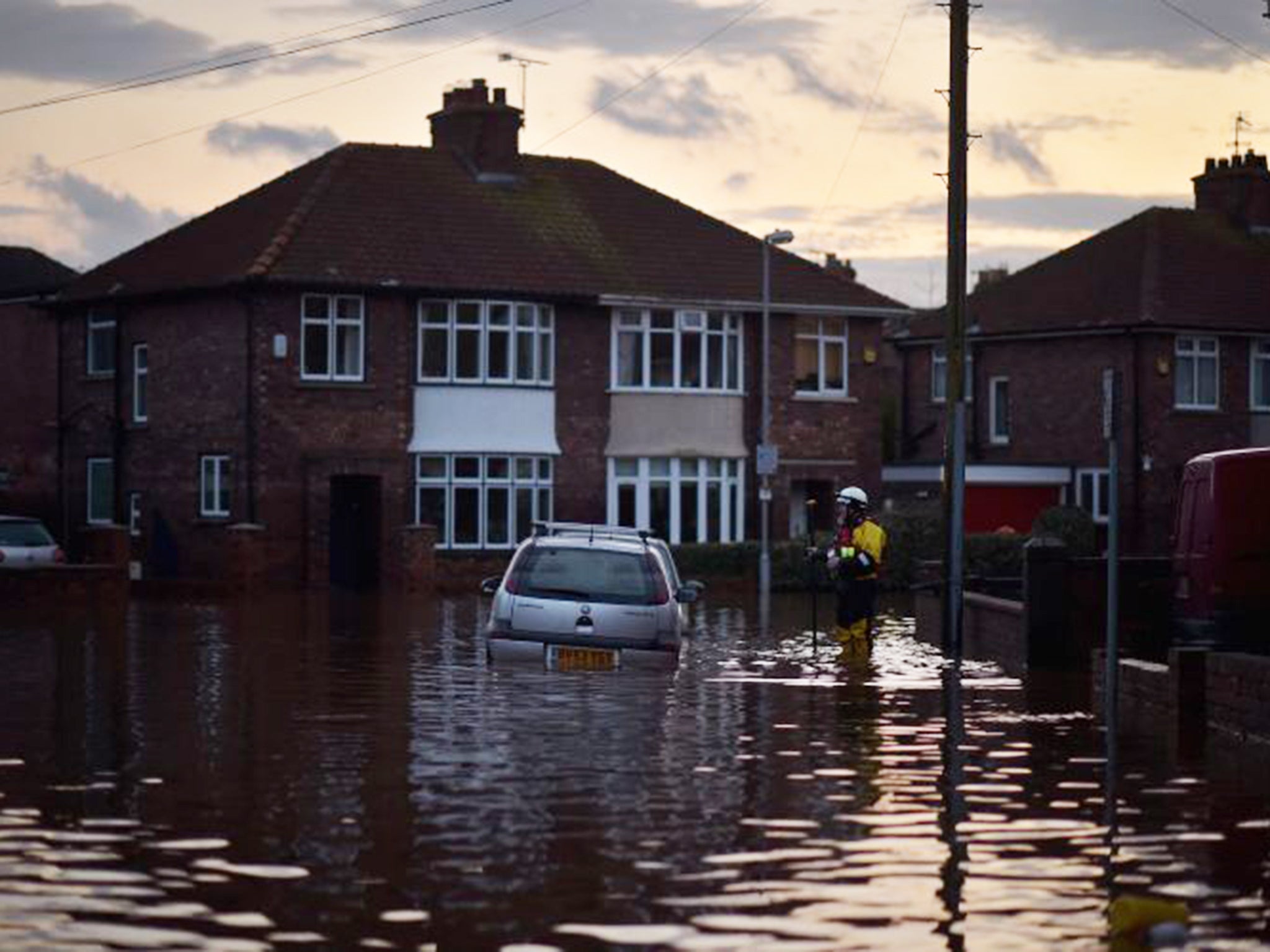 Warwick Road in Carlisle. Many residents are angry that their homes have been flooded for a second time in a decade despite millions being spent on defences along the nearby river Eden