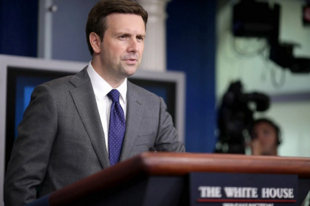 Josh Earnest speaks to reporters in Washington DC.