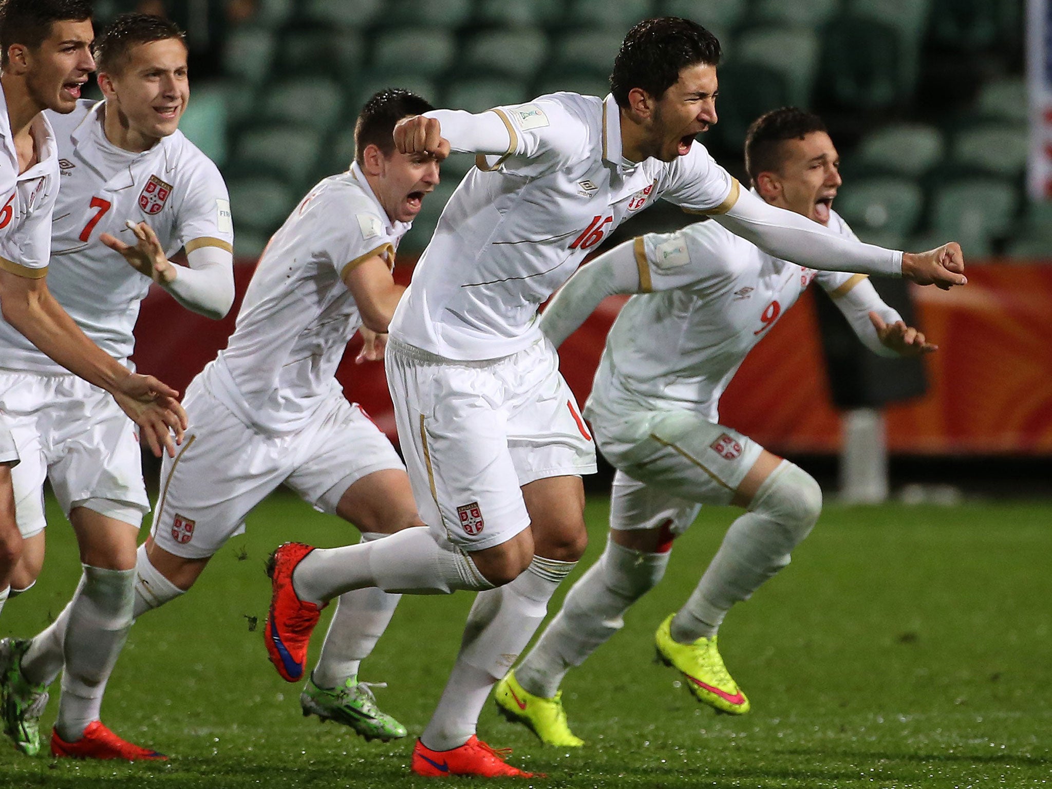 Marko Grujic celebrates Serbia's Under-20 World Cup victory