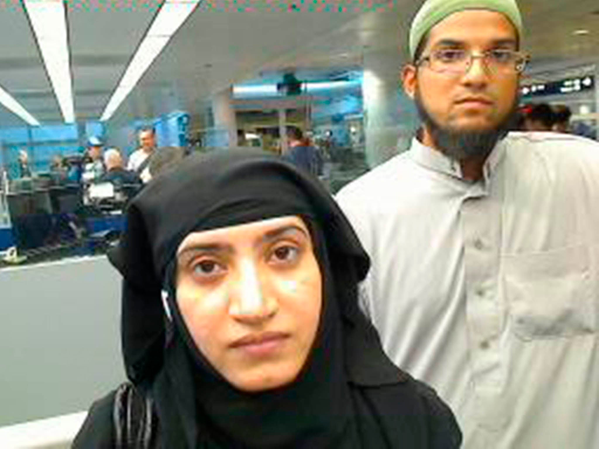 Tashfeen Malik, left, and Syed Rizwan