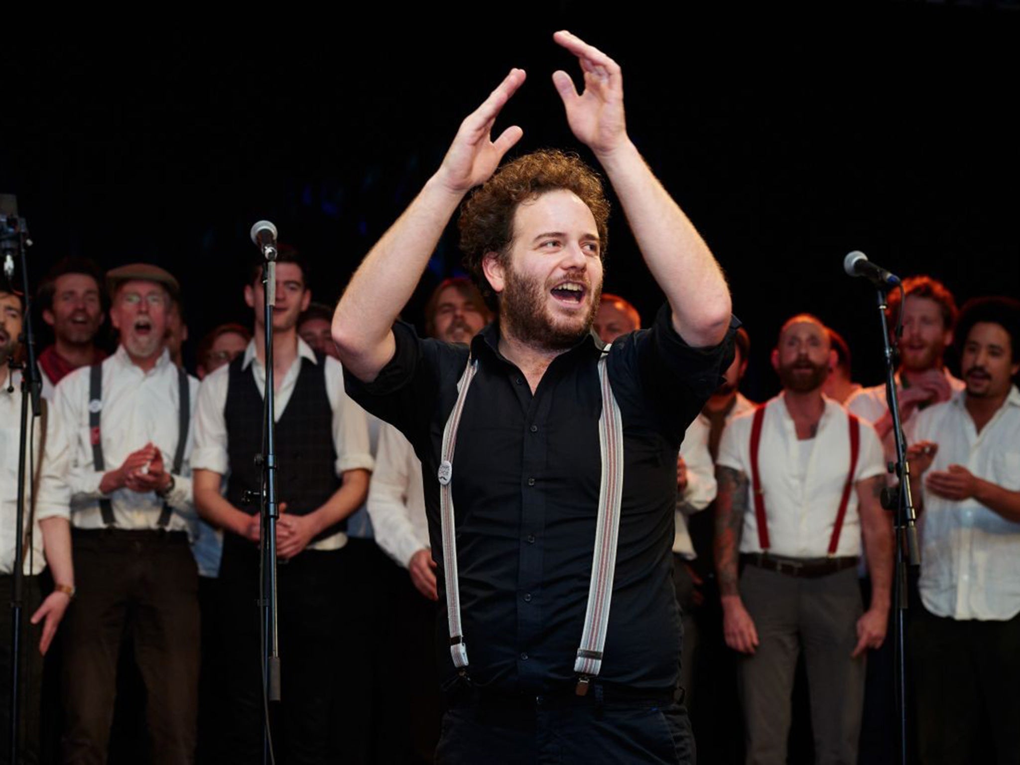 Lift every voice: Dominic Stichbury with the Chaps Choir