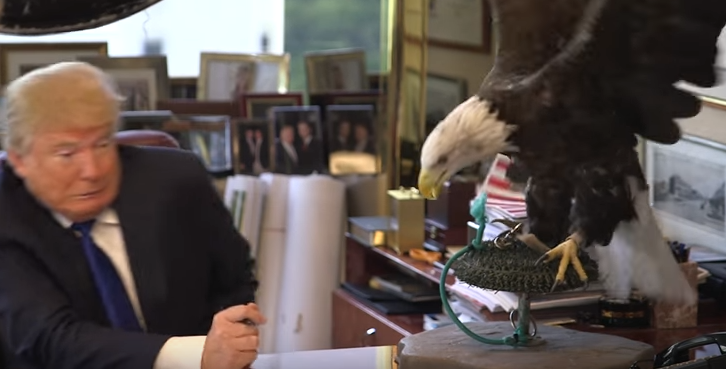 Donald Trump and Big Sam during the Time Magazine shoot