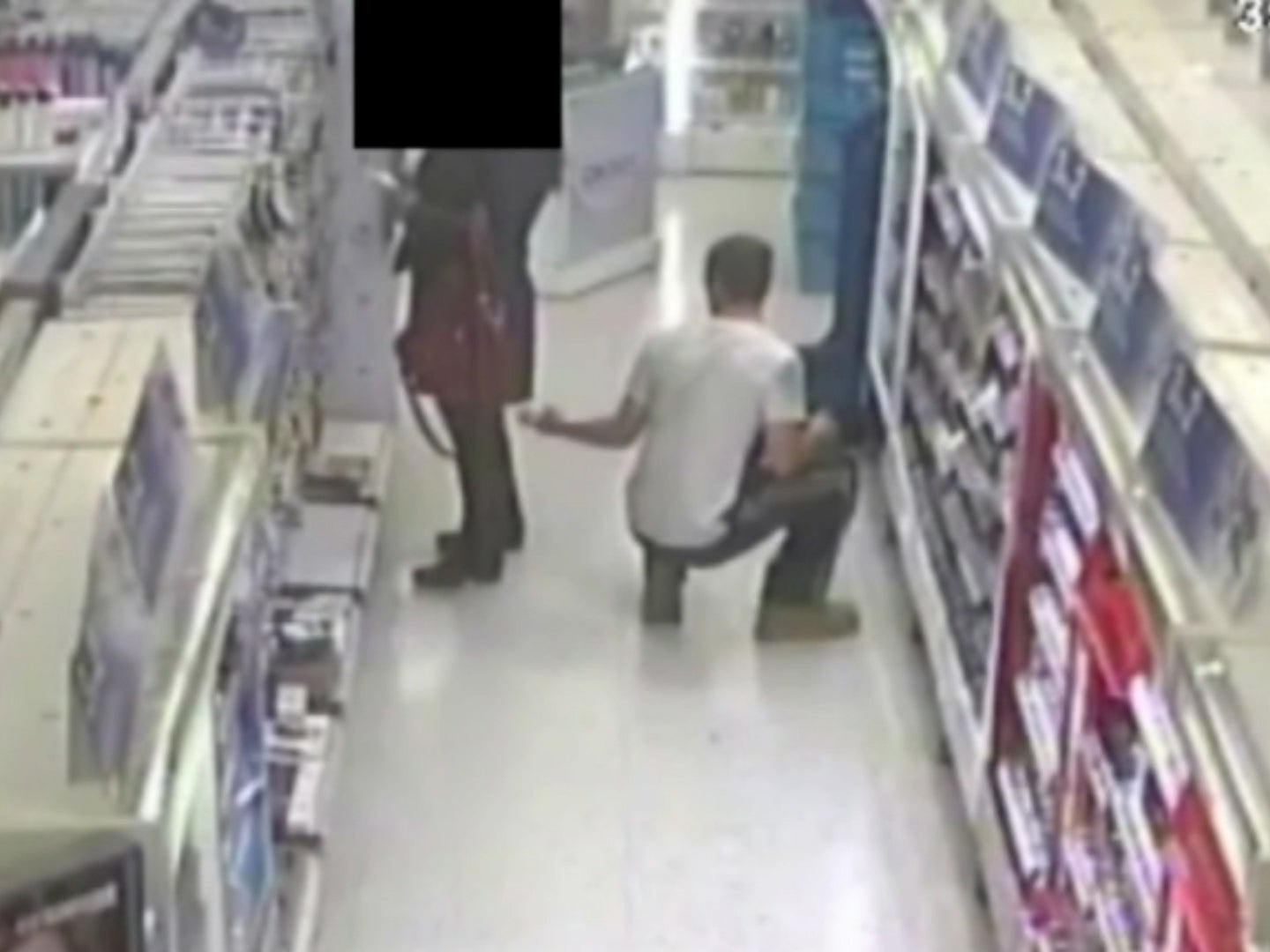 CCTV shows man take photos up woman’s skirt in South London branch of Boots