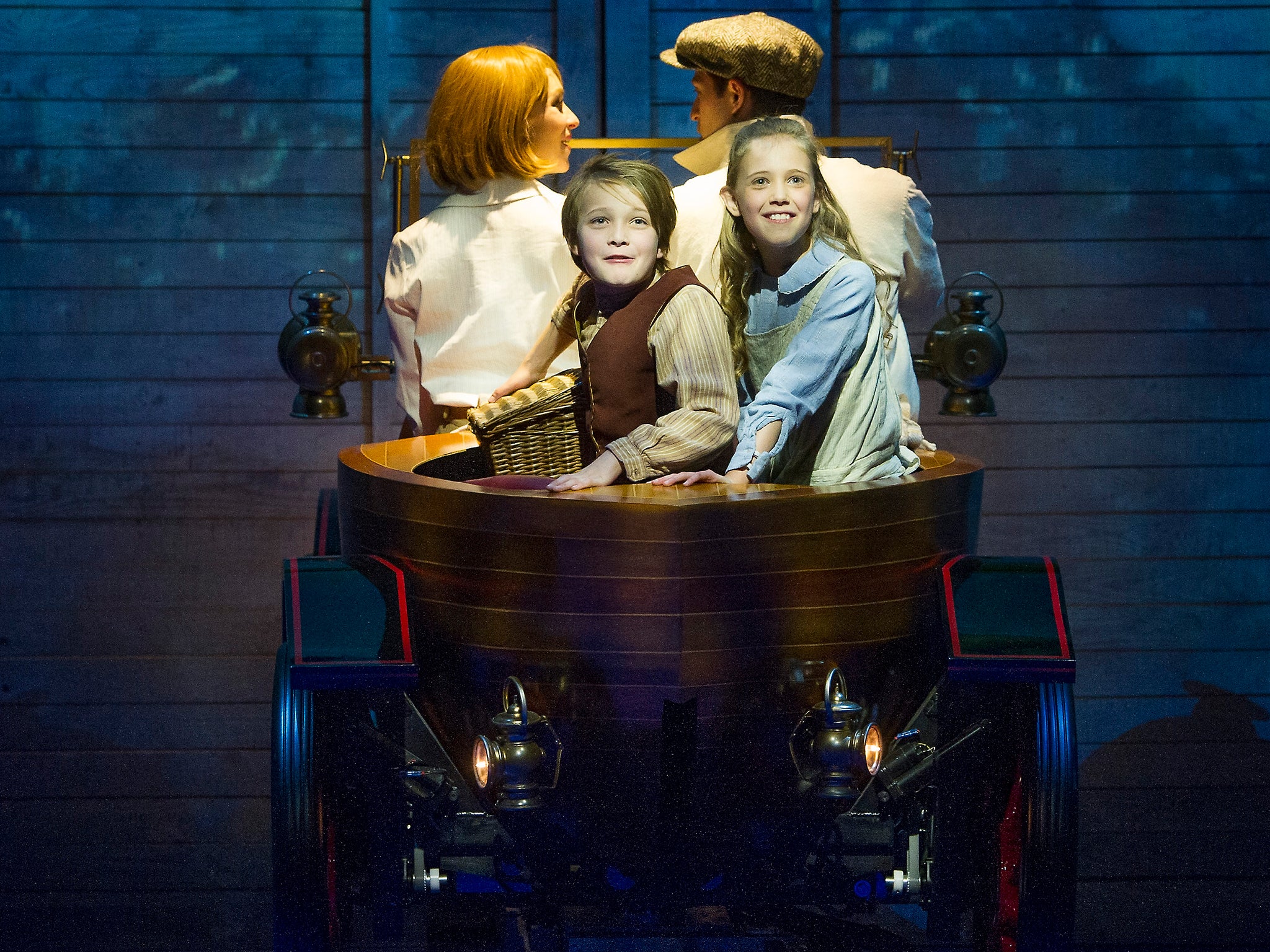 Harry Grasby as Jeremy and Lucy Sherman as Jemima in Chitty Chitty Bang Bang