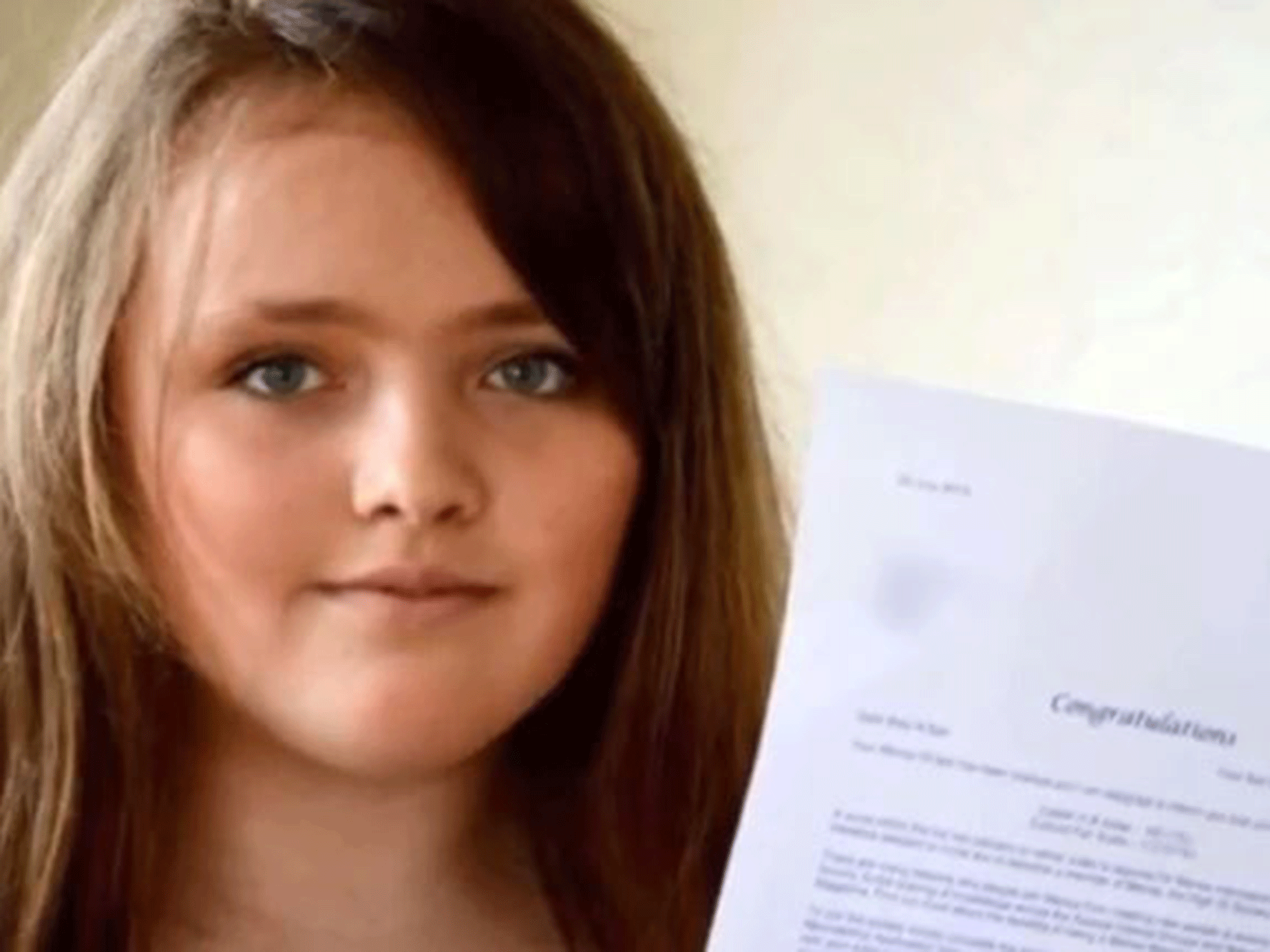 The 13-year-old would like to study medicine