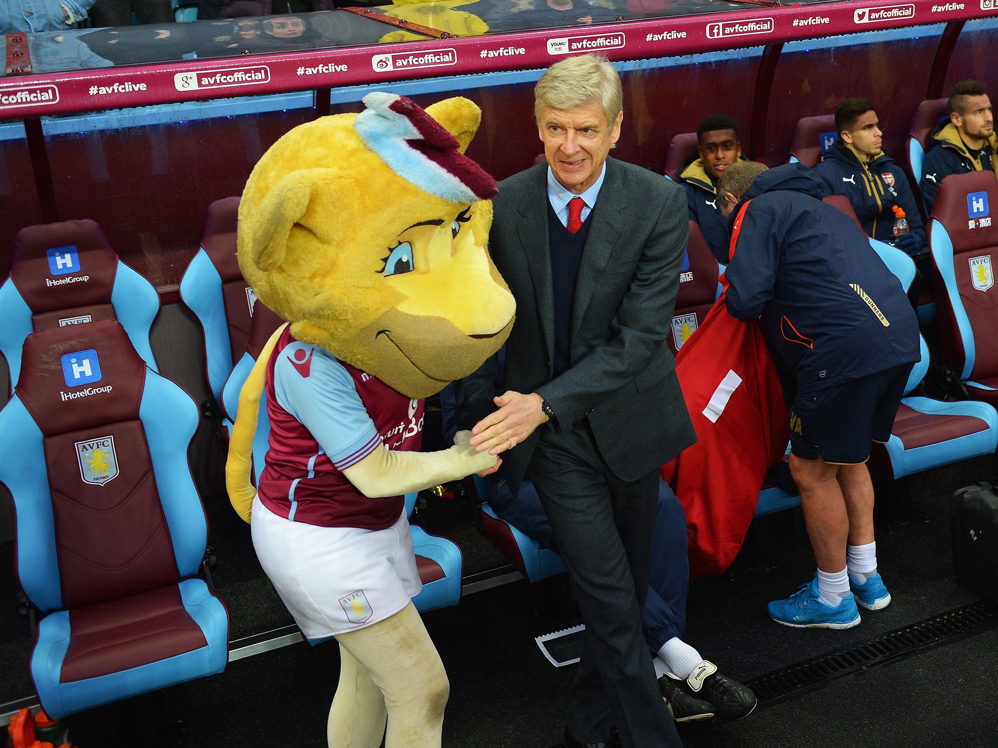 Arsene Wenger at Villa Park