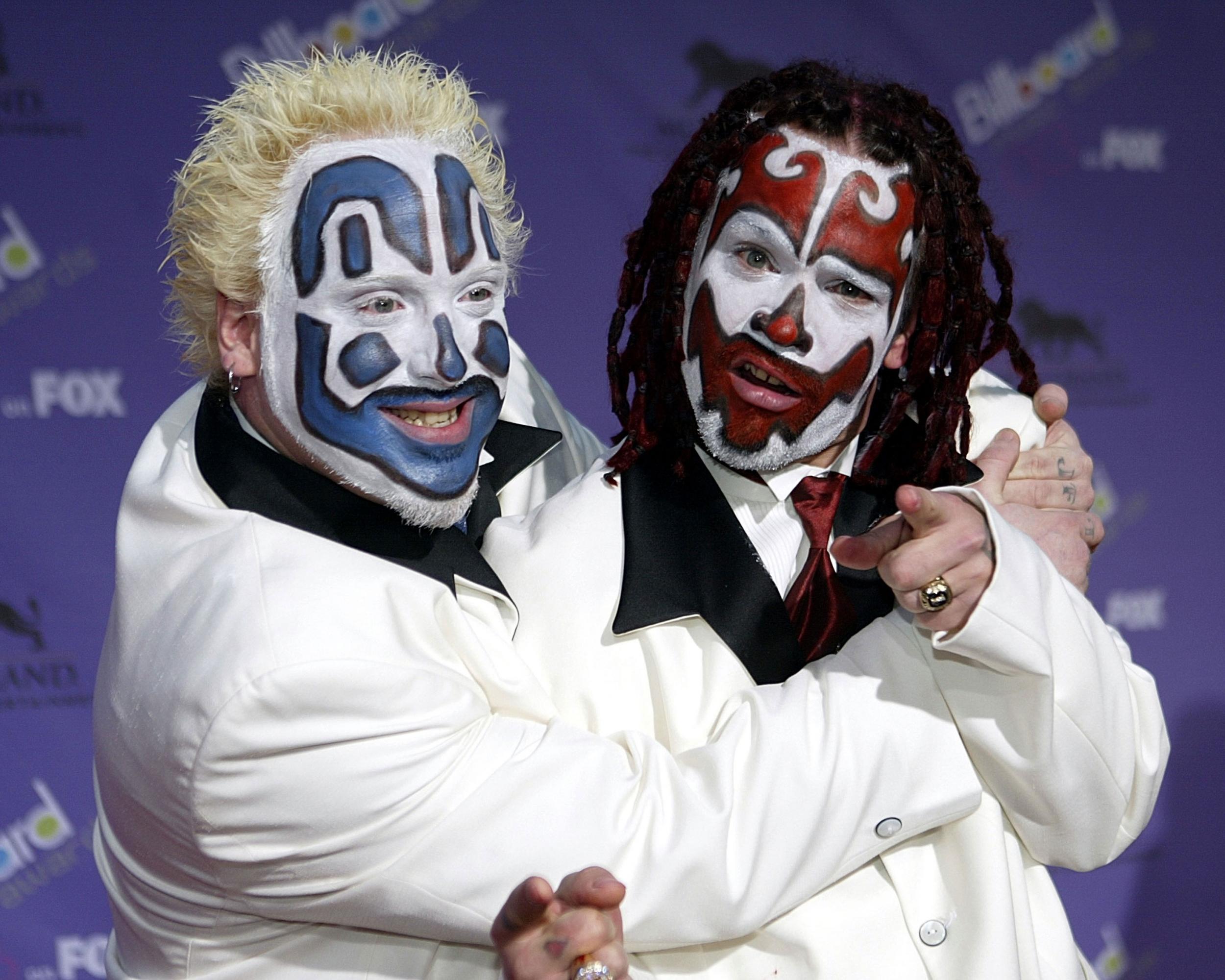 Hip hop duo Insane Clown Posse from Detroit, Michigan