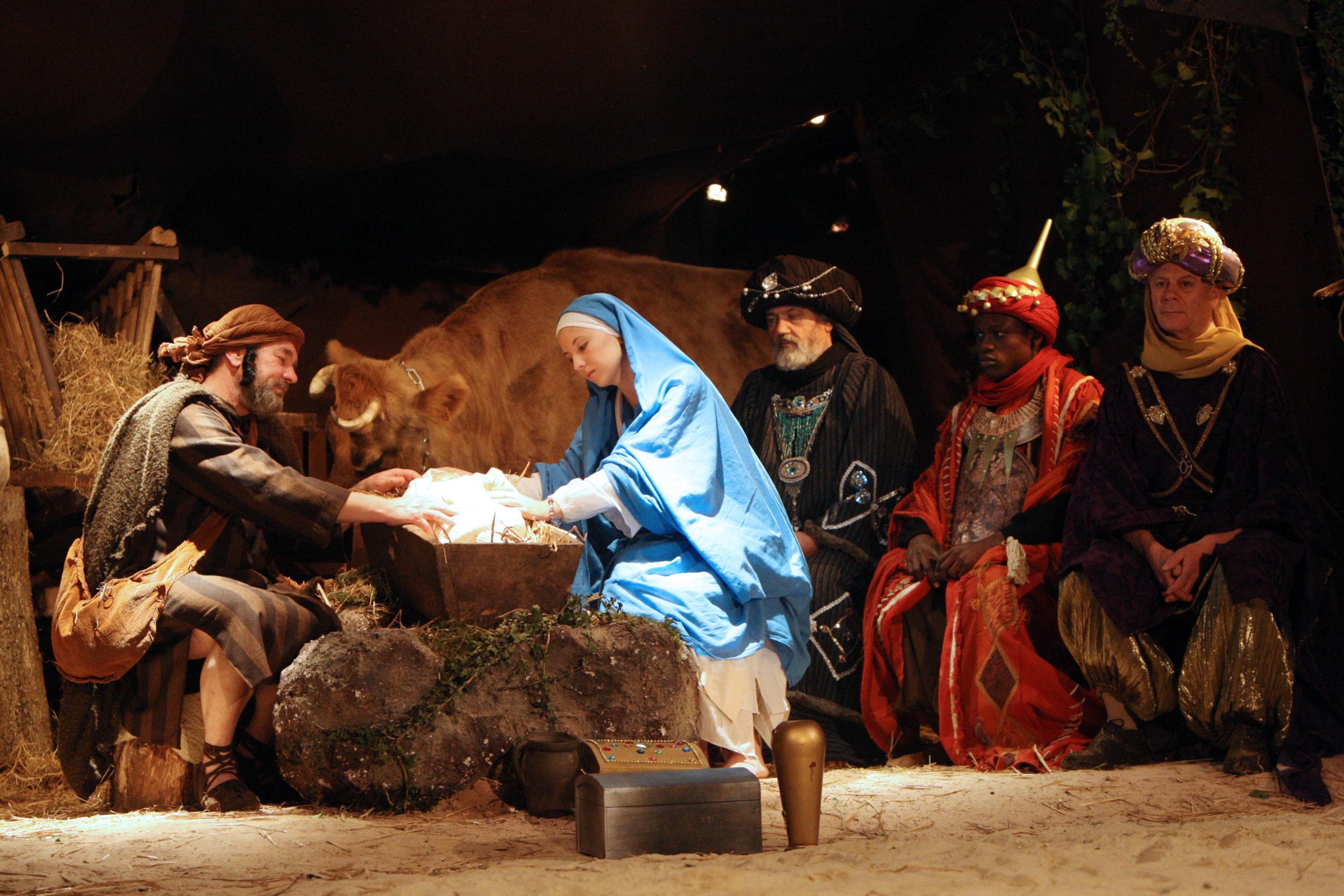 A traditional nativity scene