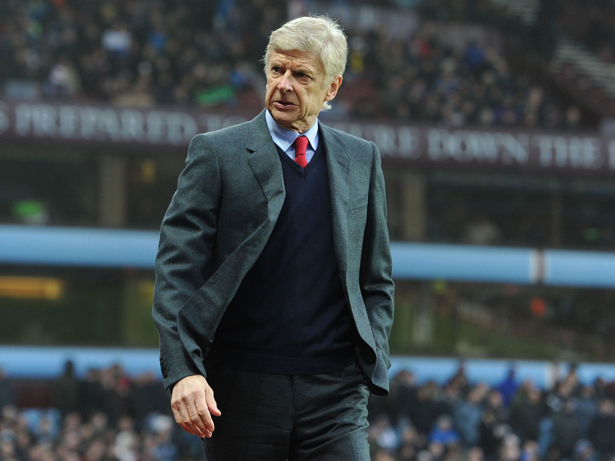 Arsenal manager Arsene Wenger pictured at Villa Park last weekend