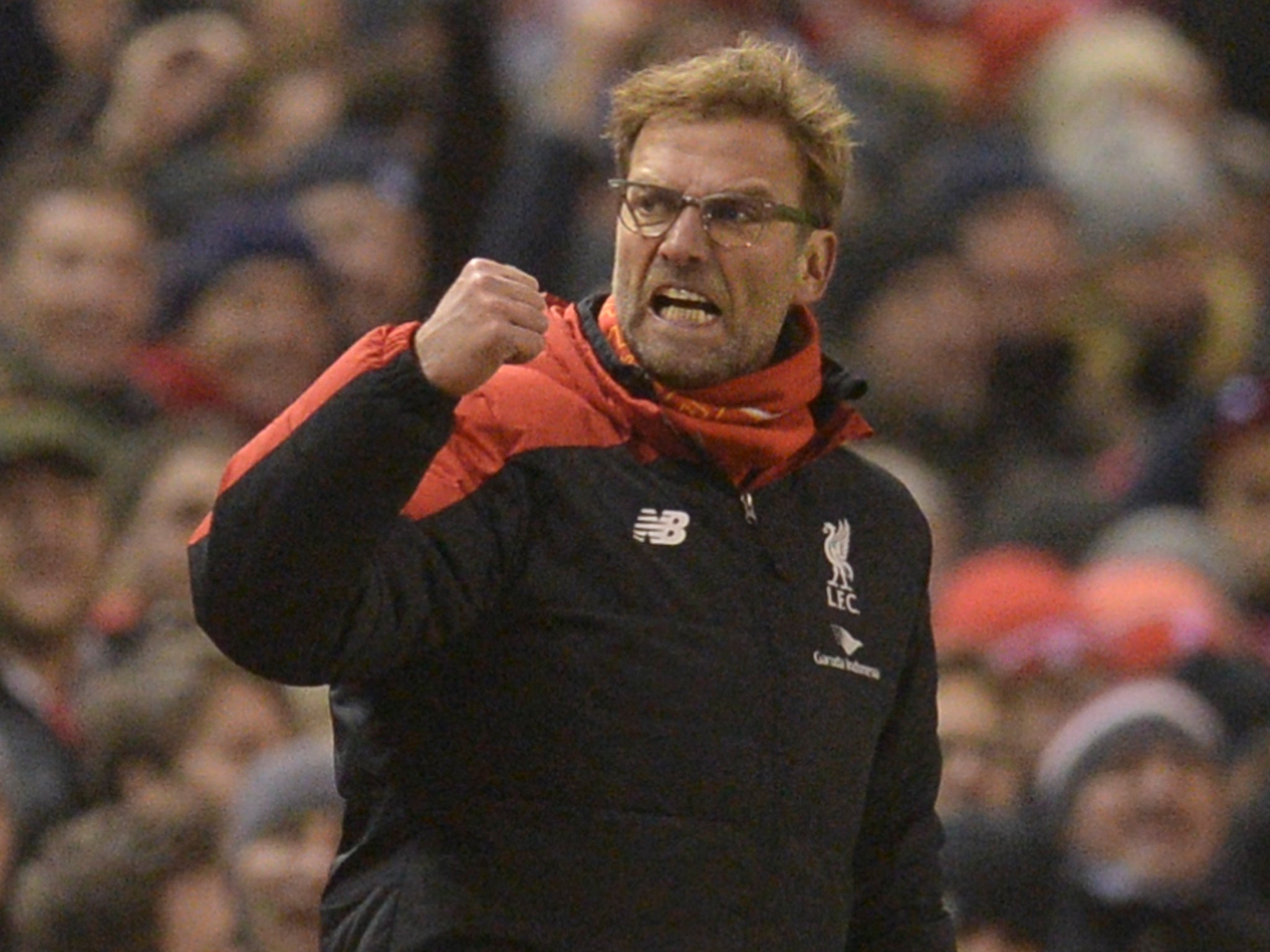 Liverpool manager Jurgen Klopp reacts to the 2-2 draw on Sunday