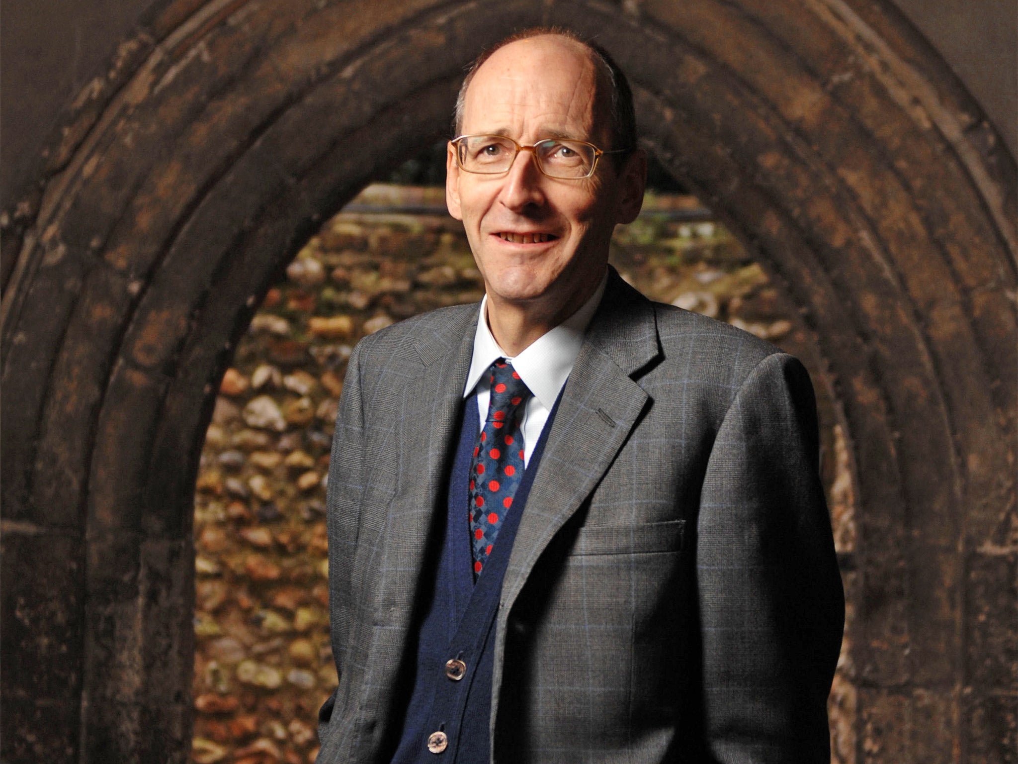 Andrew Tyrie at the entrance to Chichester Cathedral in his picturesque constituency