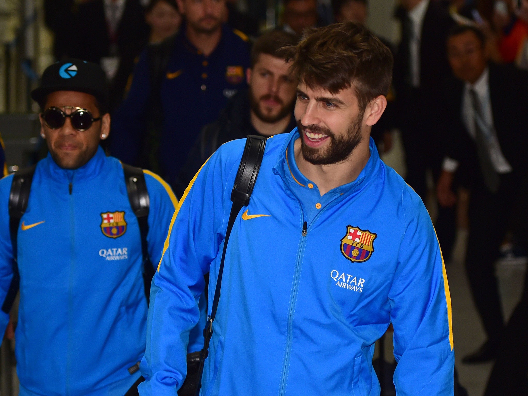 Barcelona defender Gerard Pique arrives in Japan for the Club World Cup