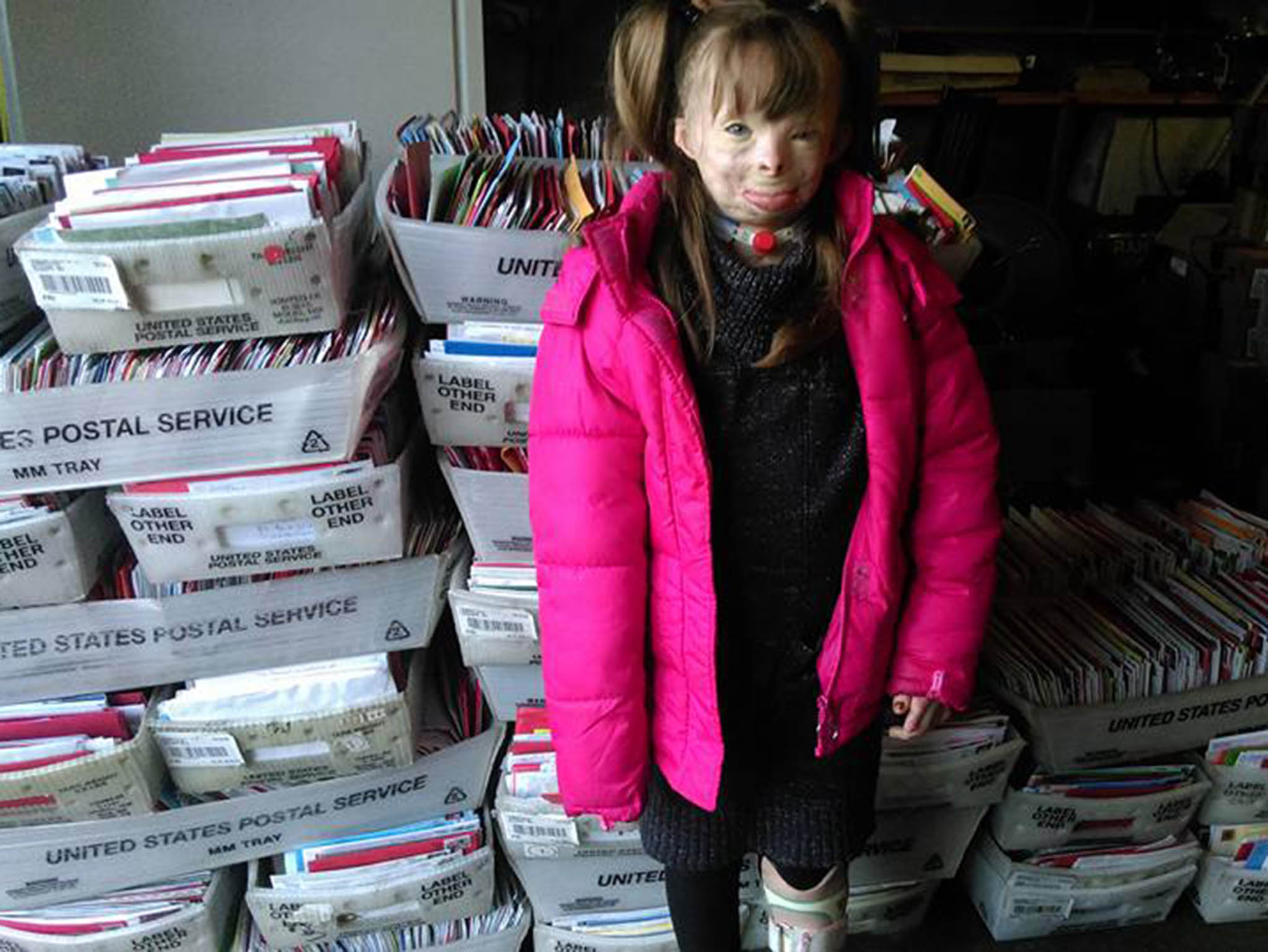 The postmaster said Safyre has received more than 300,000 pieces of mail this month