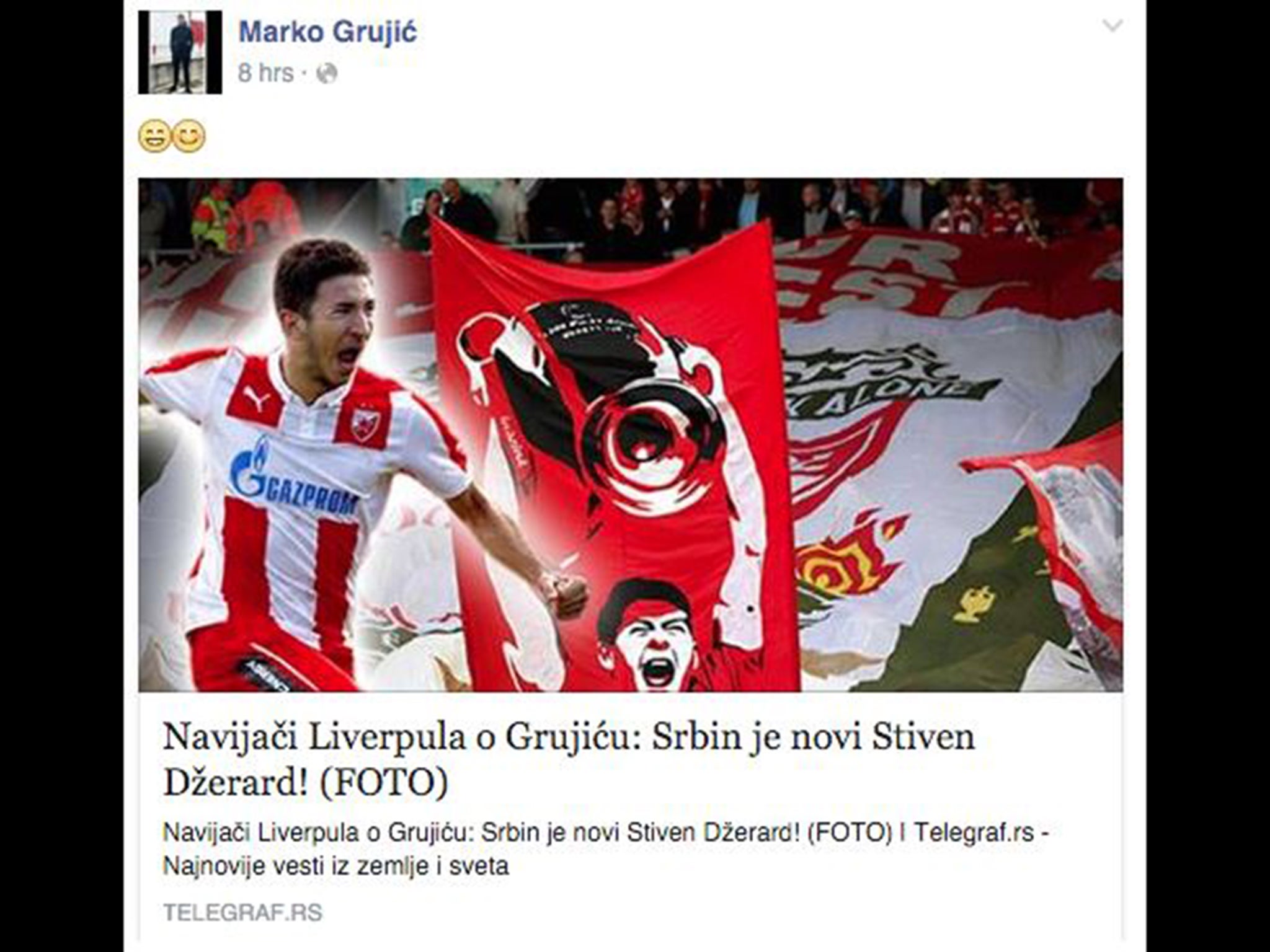 
Grujic's post on Facebook