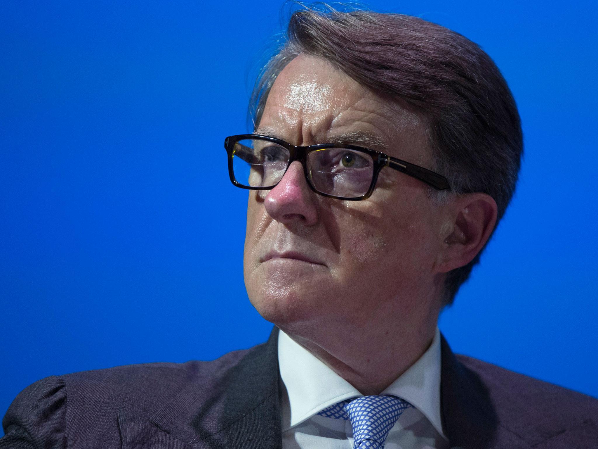 Lord Mandelson spoke at a meeting of Labour leaders and peers in the House of Lords