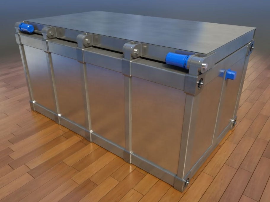 You'll be much safer encased in a metal box