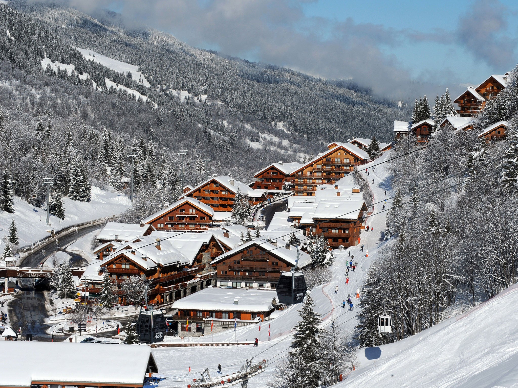 The French ski resort of Meribel in the French Alps