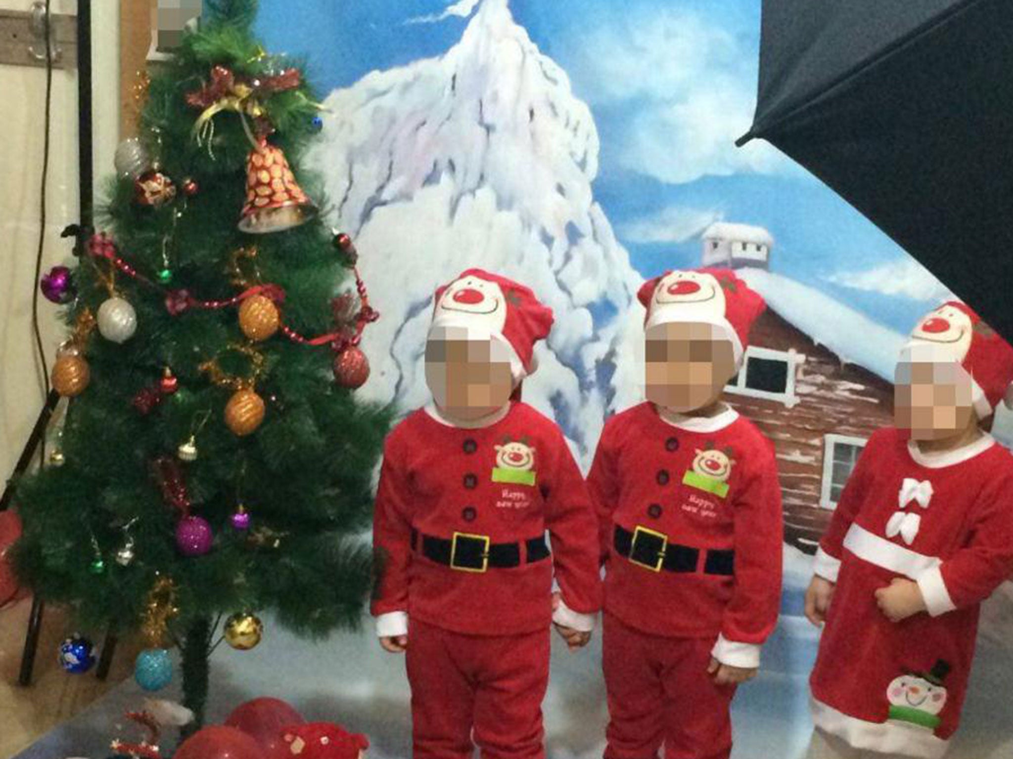 A family in Iran were among those sending their Christmas tree pictures to #MyTreedom