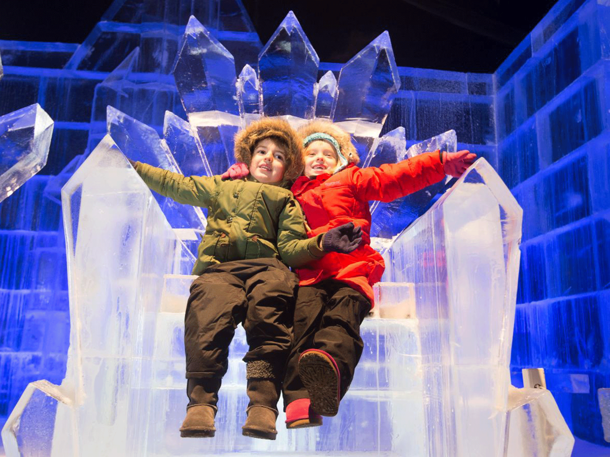 The ice throne belonging to the snow queen