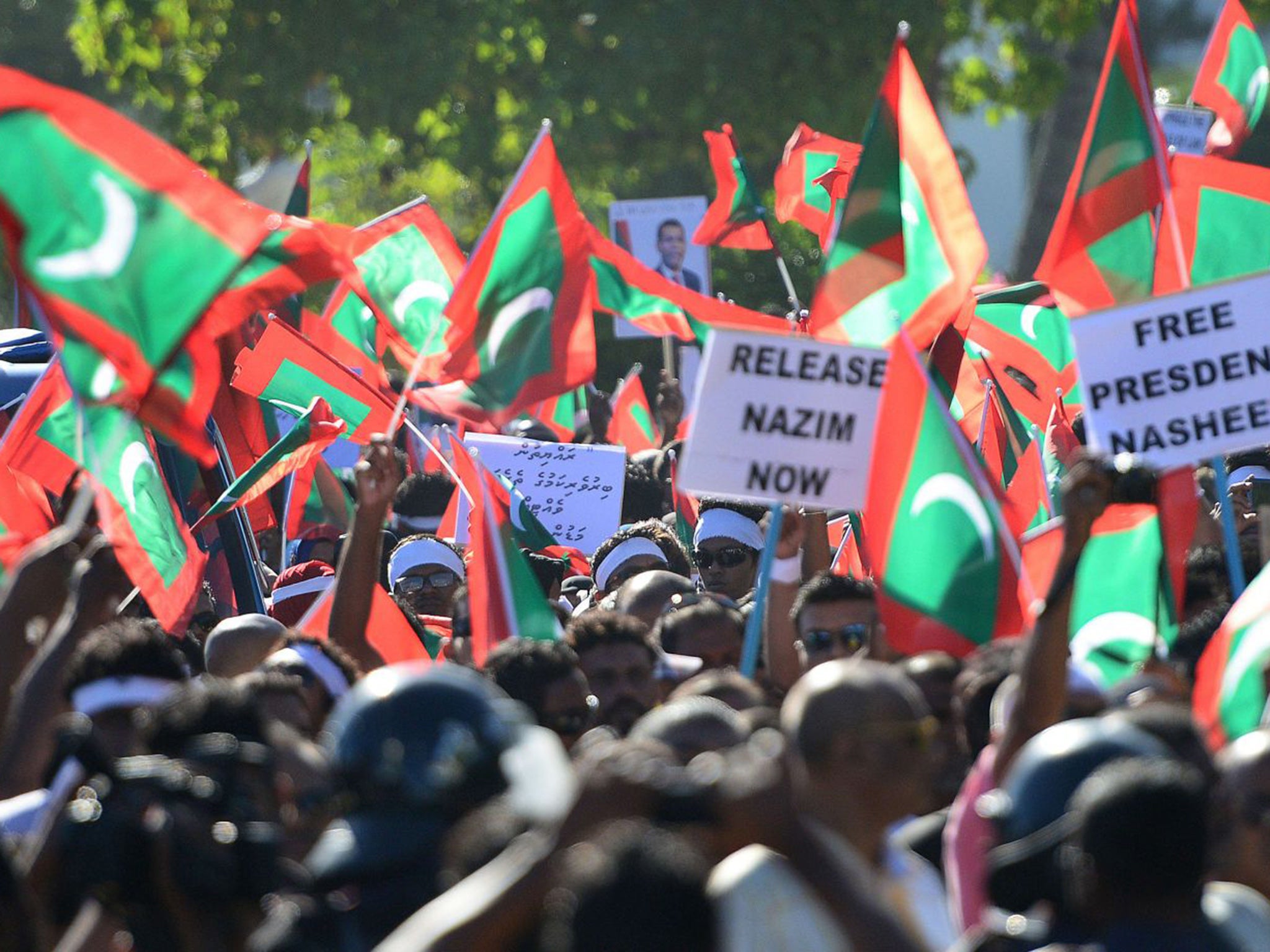 A rally in former President Mohamed Nasheed's support